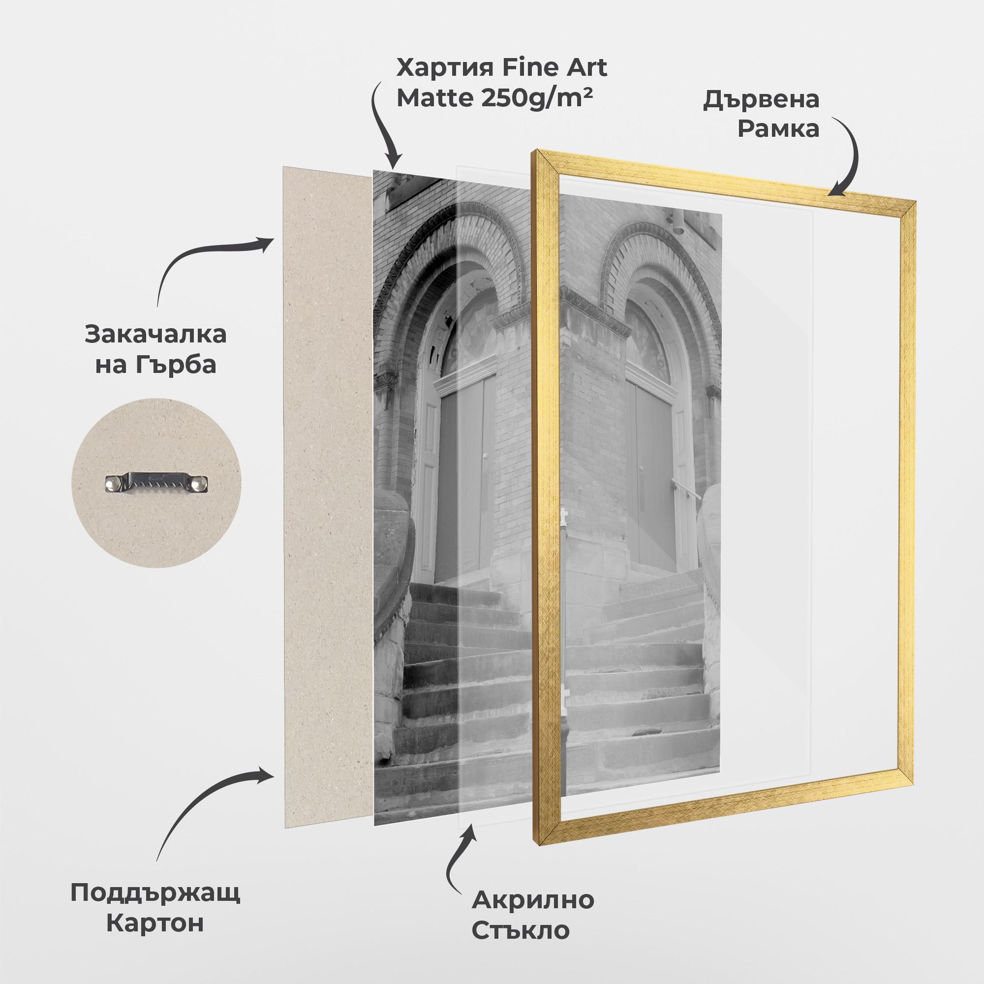 Рамкиран постер Grey Dors mockup 1