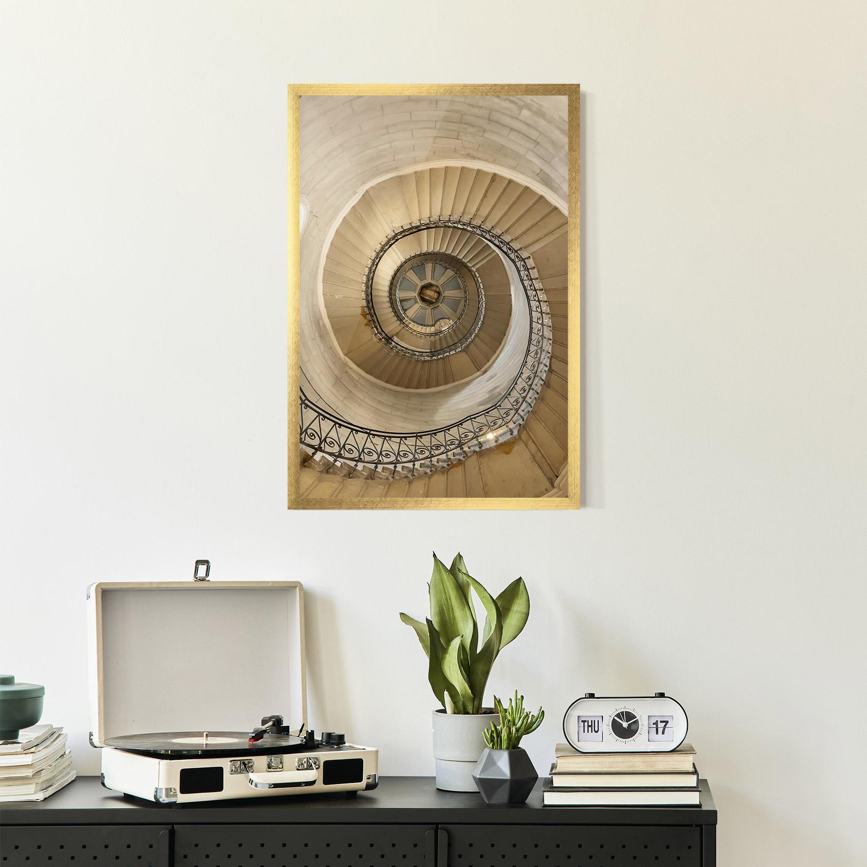 Рамкиран постер Cream Down Stairs mockup 2