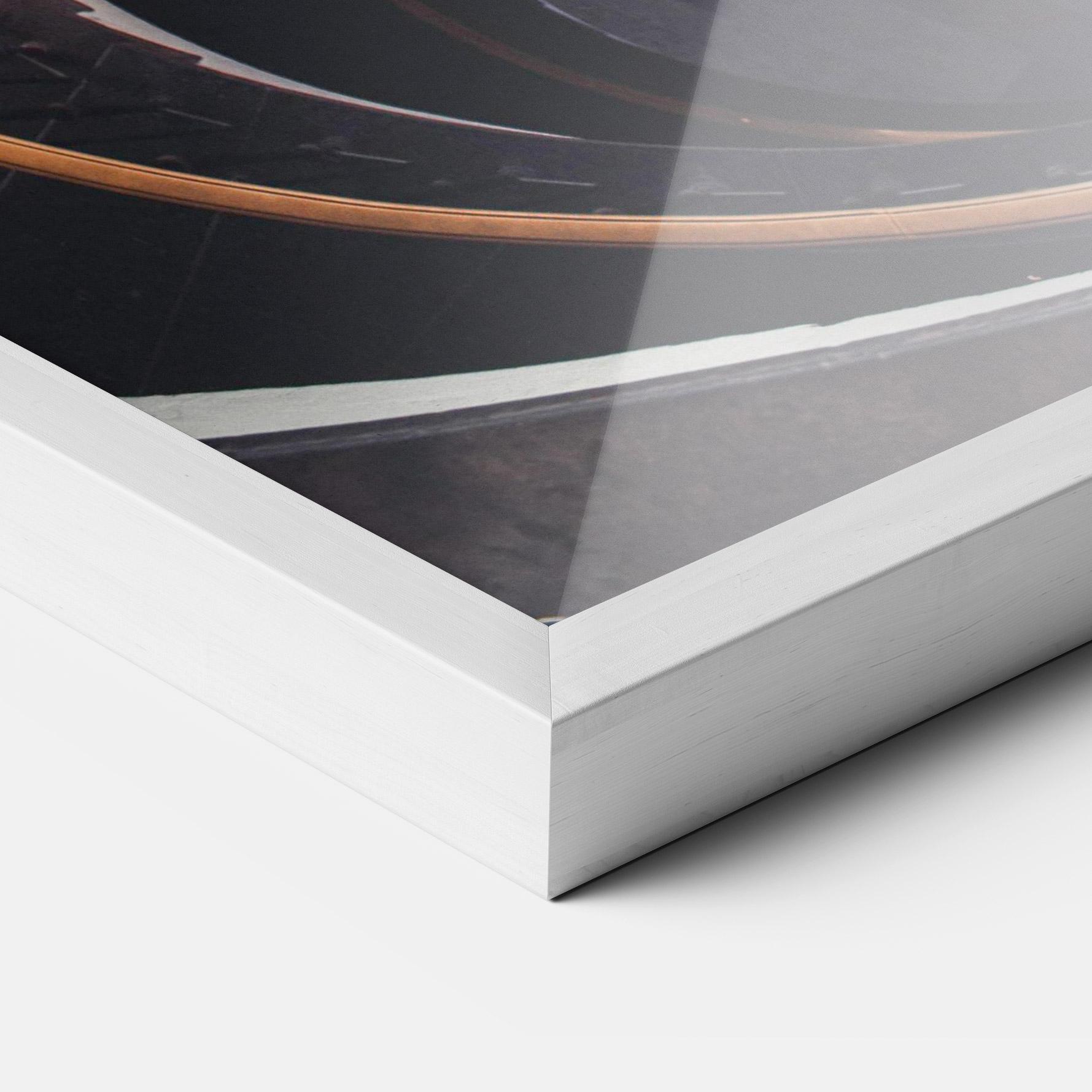 Рамкиран постер Grey Stairs Spiral mockup 3