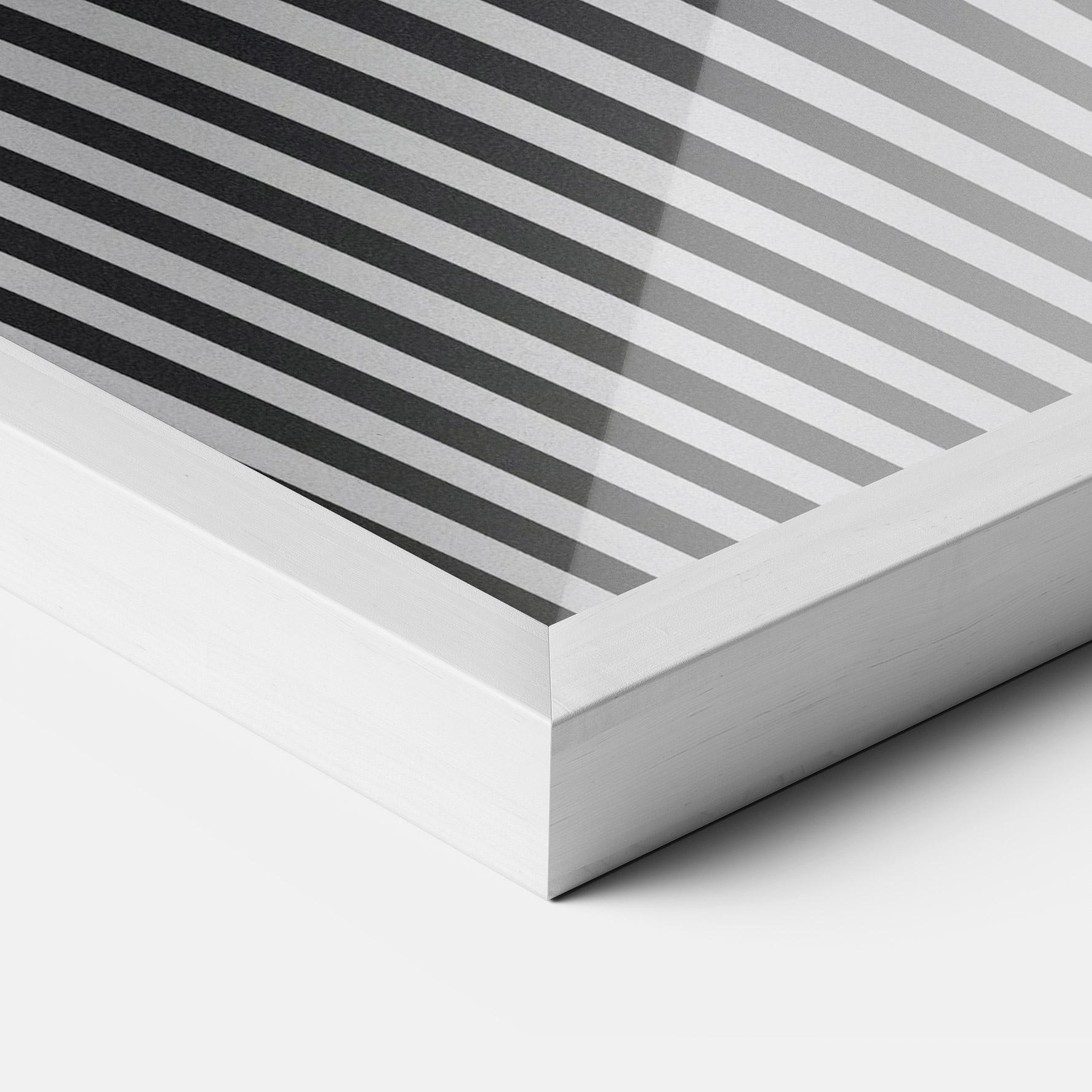 Рамкиран постер White Ball Lines mockup 3