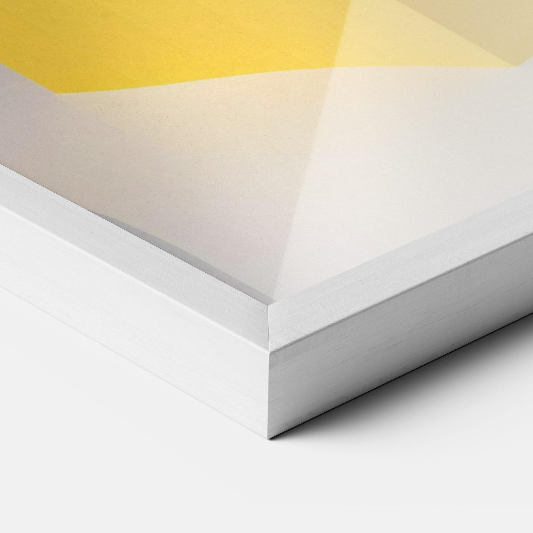 Рамкиран постер Yellow Shape mockup 3