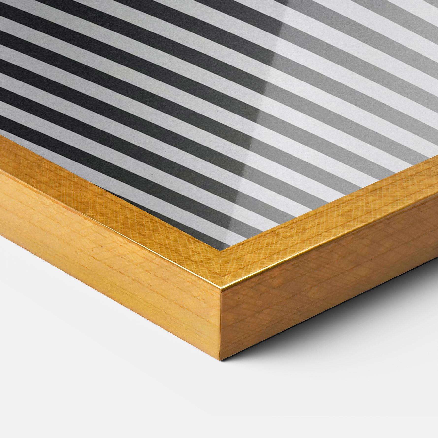 Рамкиран постер White Ball Lines mockup 3