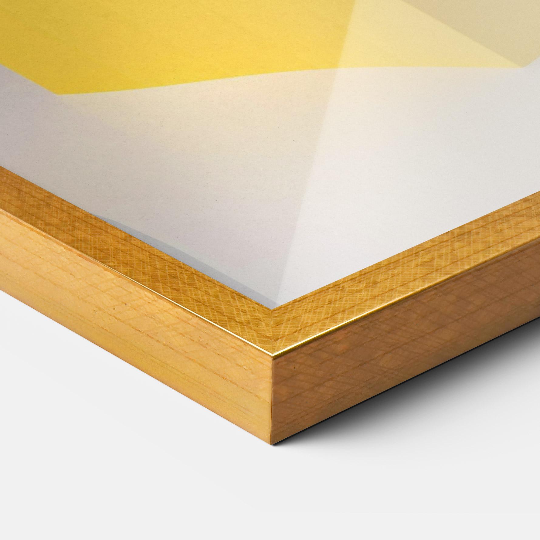 Рамкиран постер Yellow Shape mockup 3