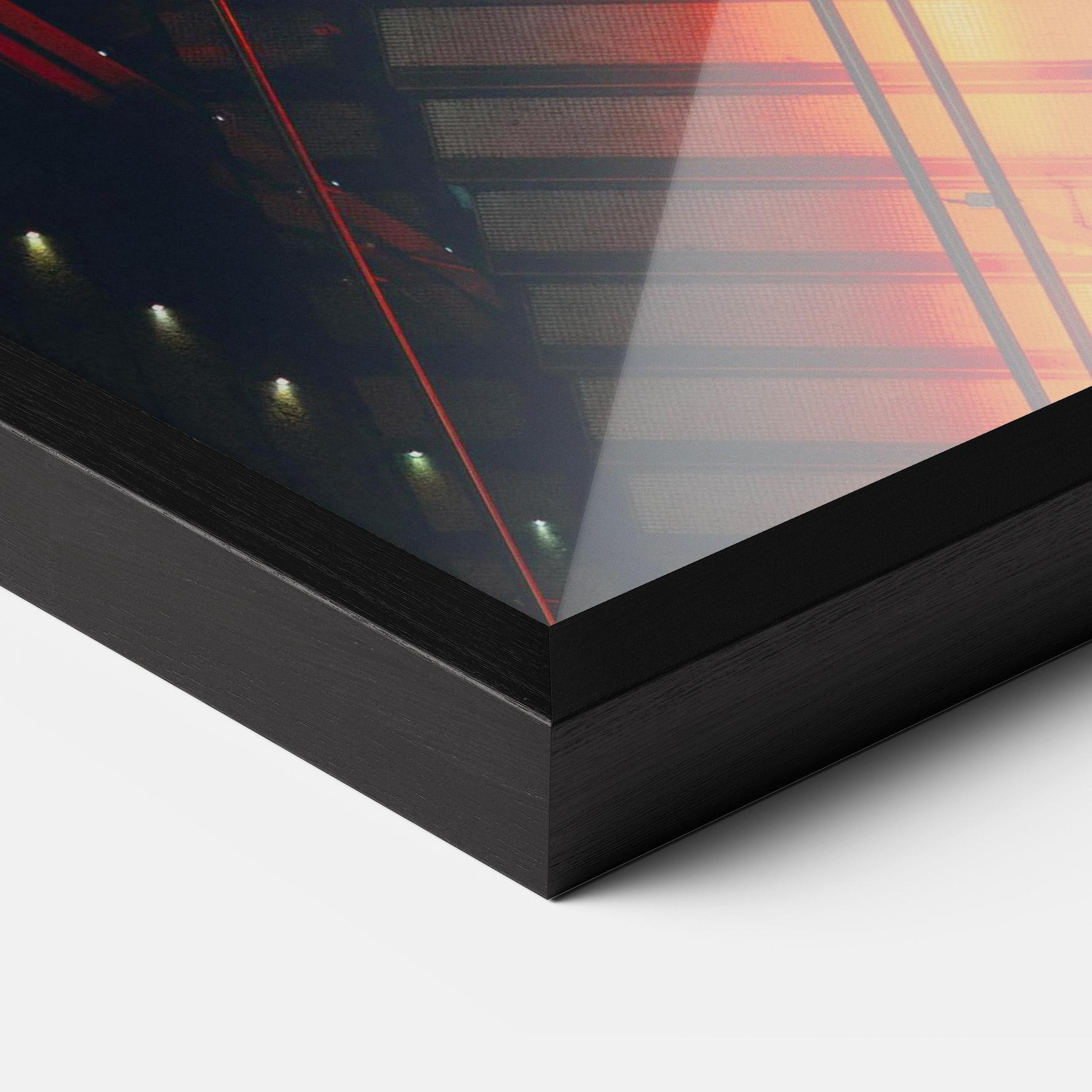 Рамкиран постер Orange Light Stairs mockup 3