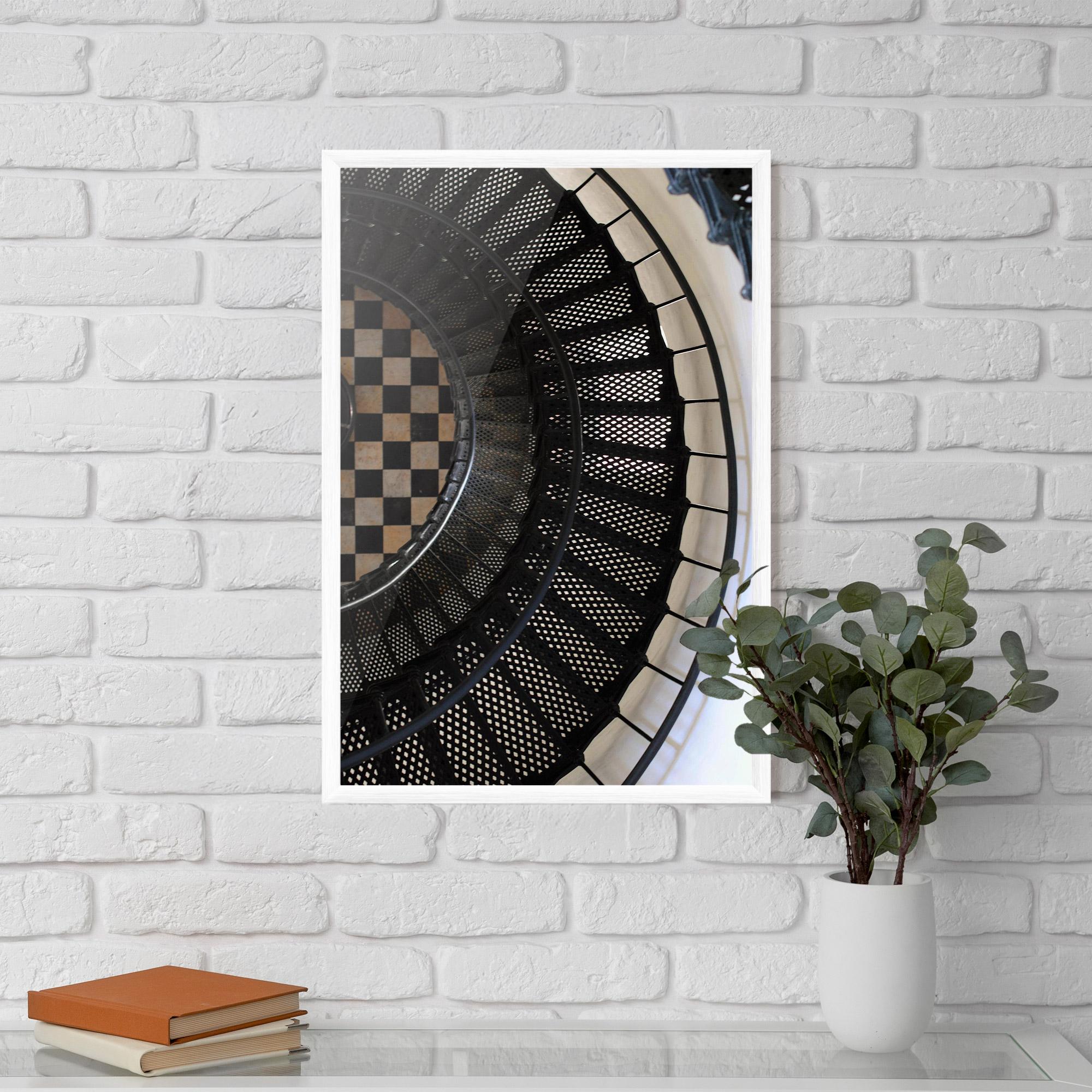 Рамкиран постер Beautiful Black Stairs mockup 5