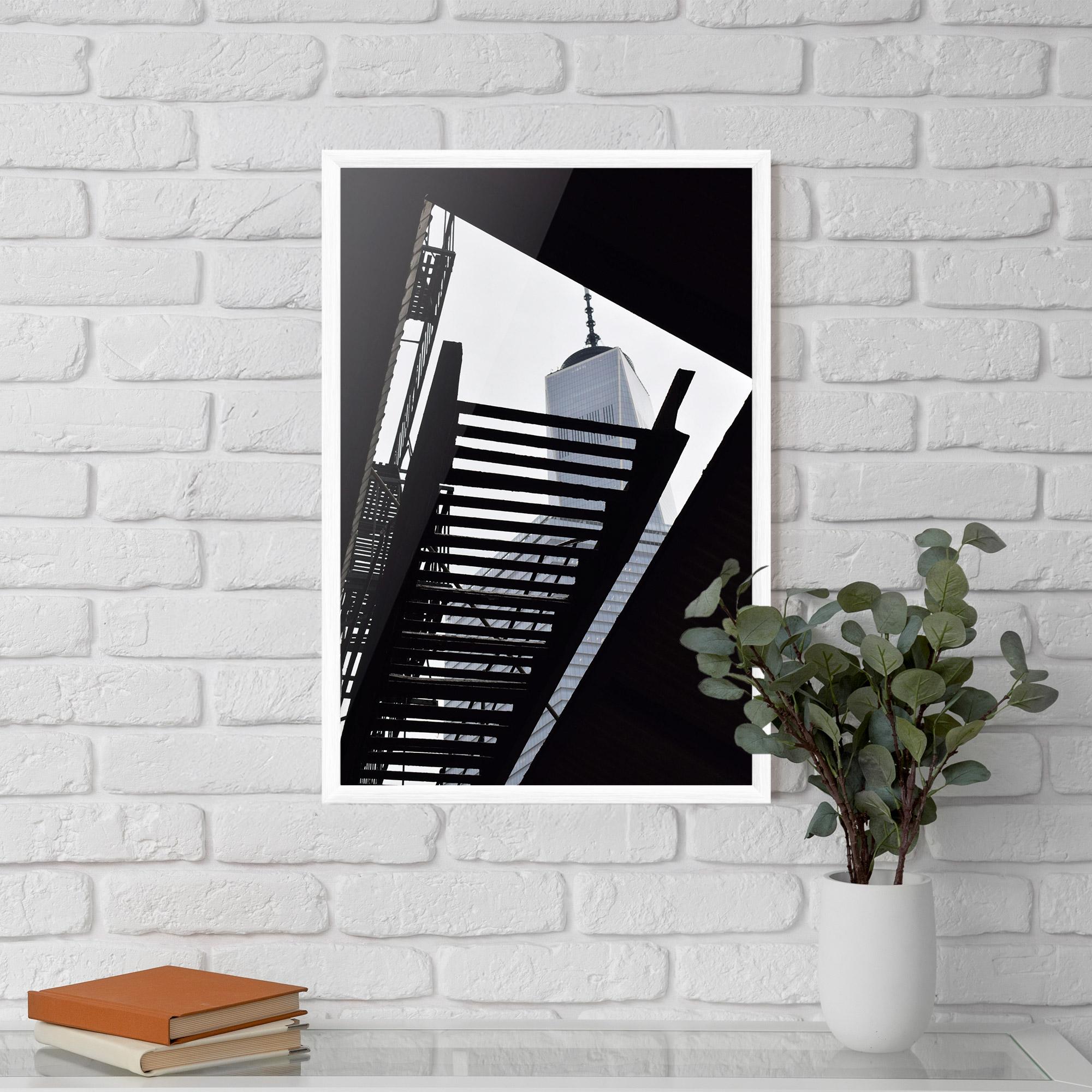 Рамкиран постер Black Stairs Floating mockup 5