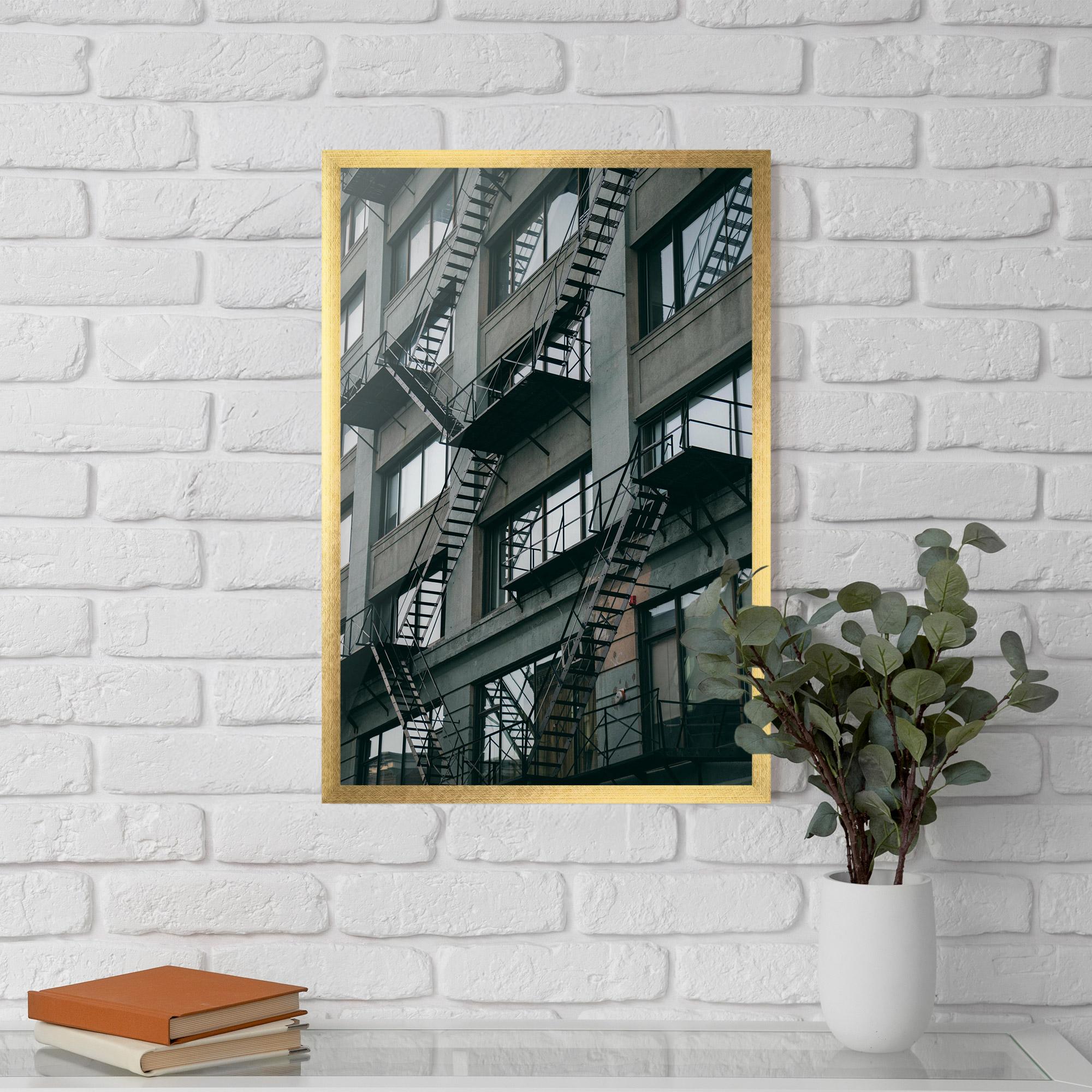 Рамкиран постер Building Stairs mockup 5