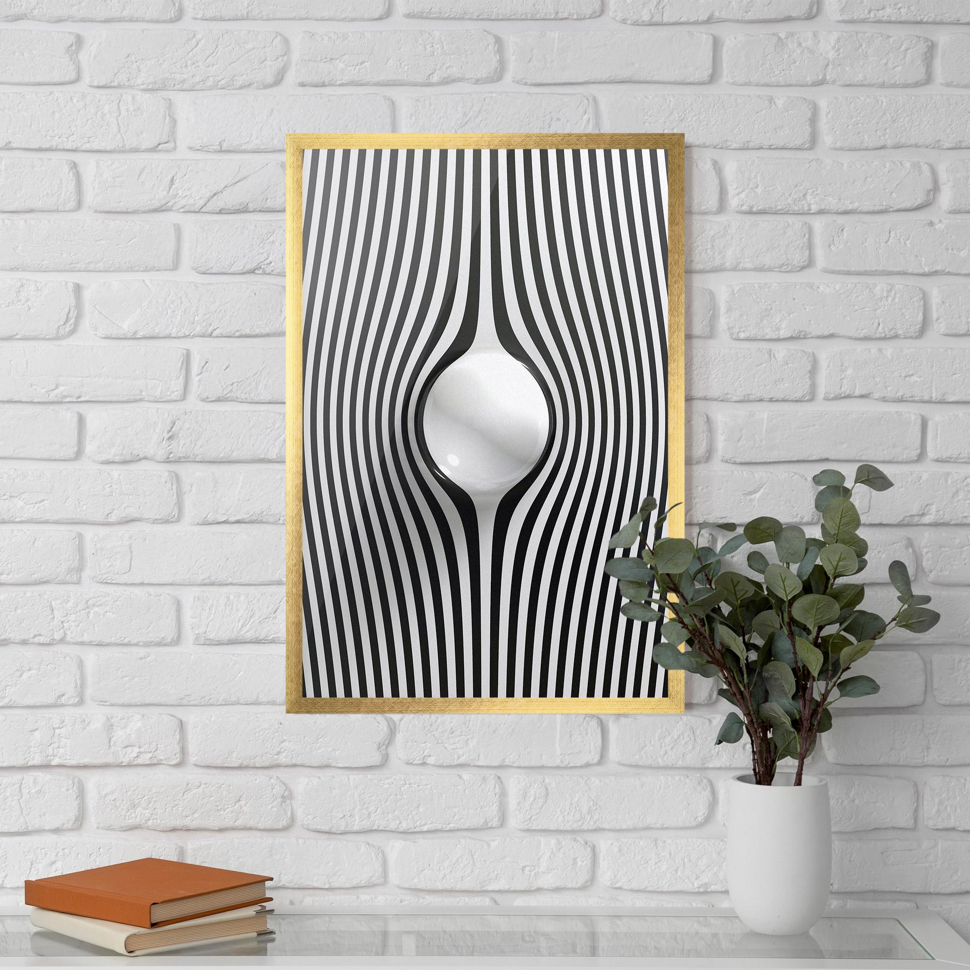 Рамкиран постер White Ball Lines mockup 5