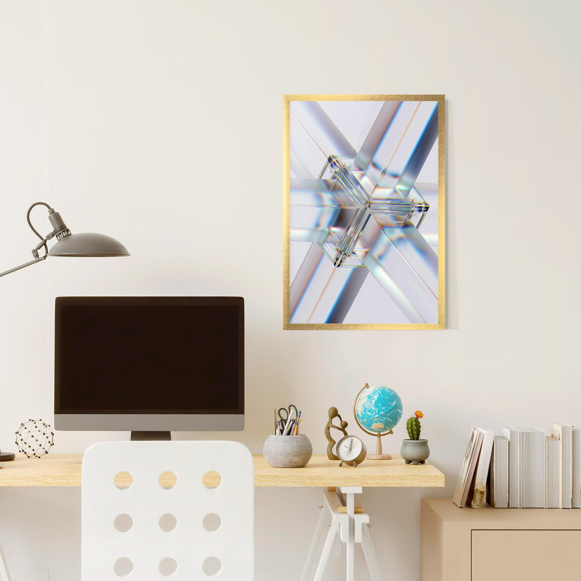 Рамкиран постер Glass Shape mockup 6