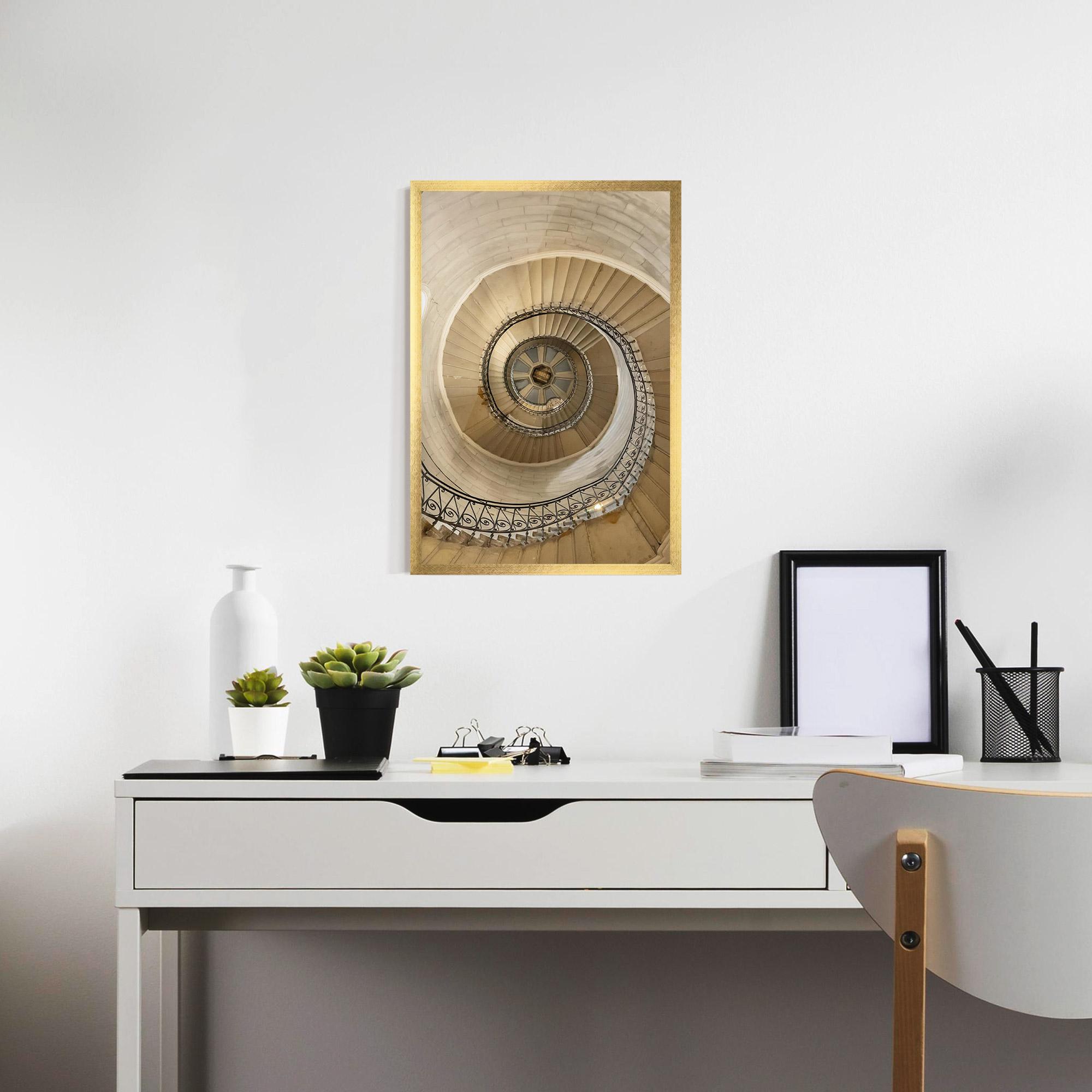 Рамкиран постер Cream Down Stairs mockup 7