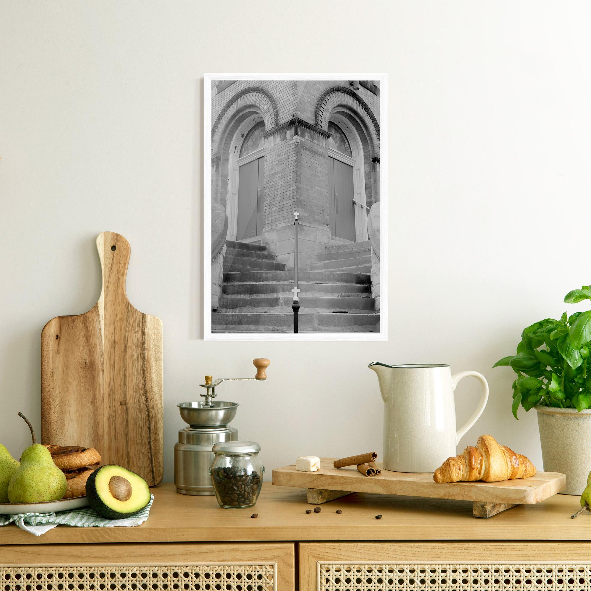 Рамкиран постер Grey Dors mockup 8