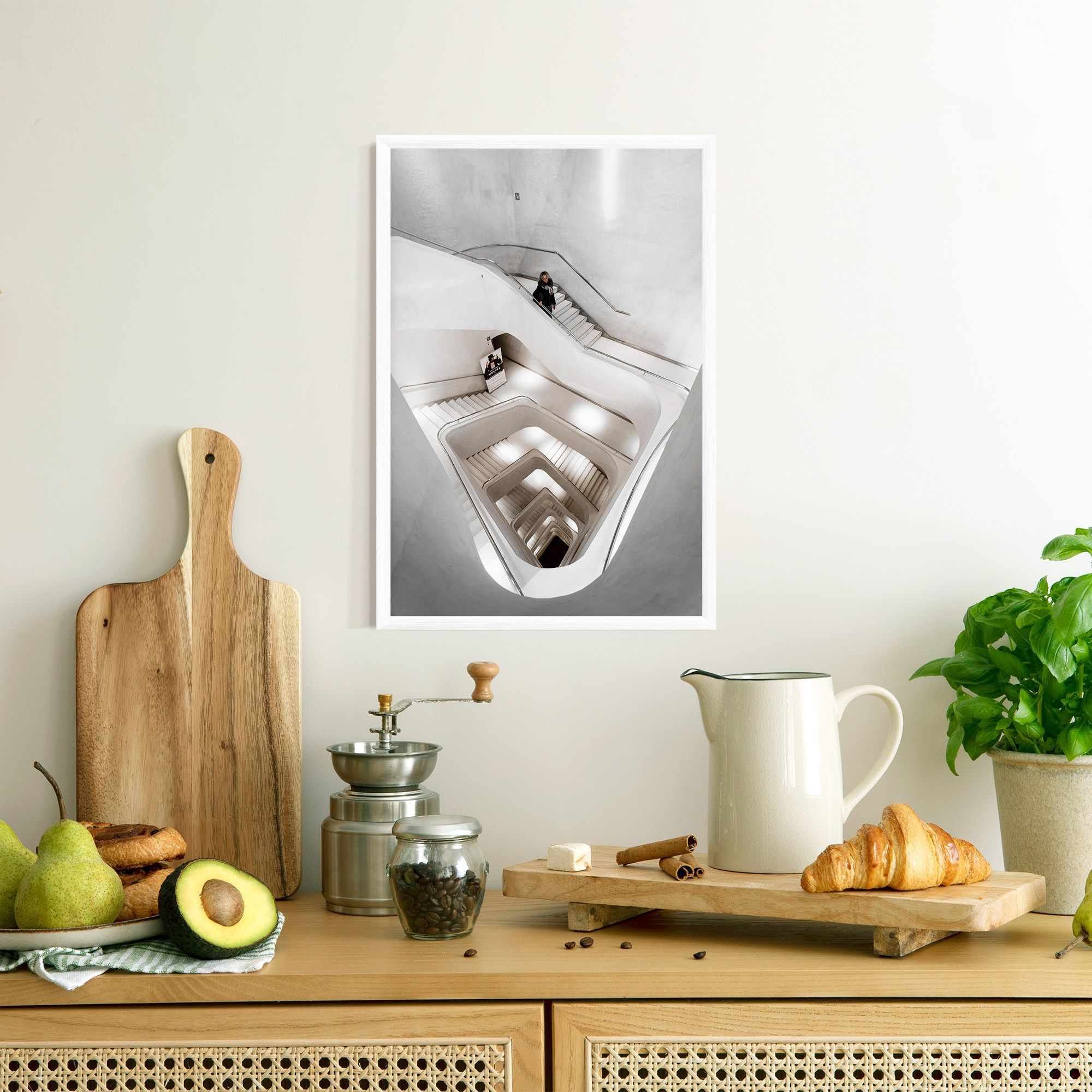 White Stairs Spiral mockup 8