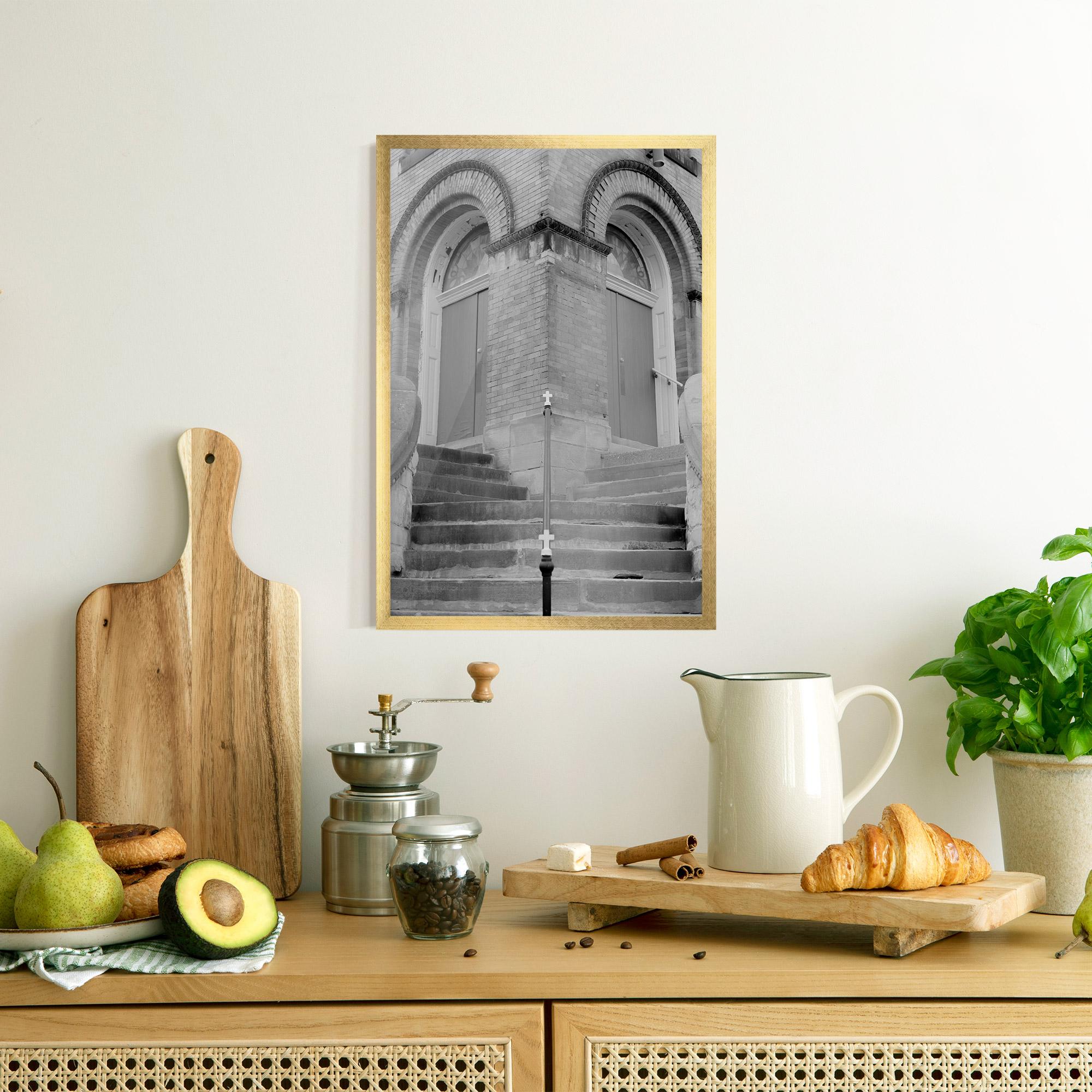 Рамкиран постер Grey Dors mockup 8