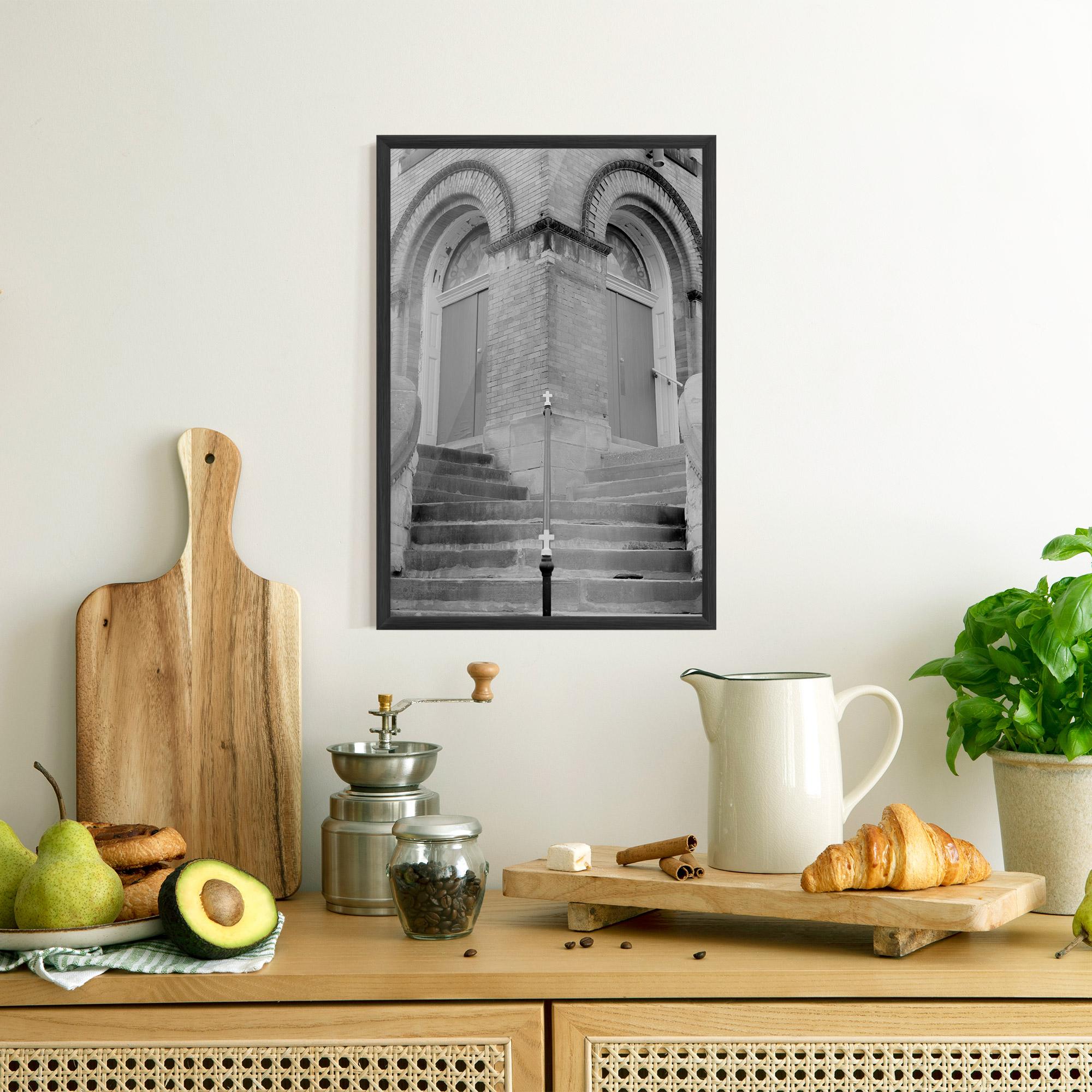 Рамкиран постер Grey Dors mockup 8