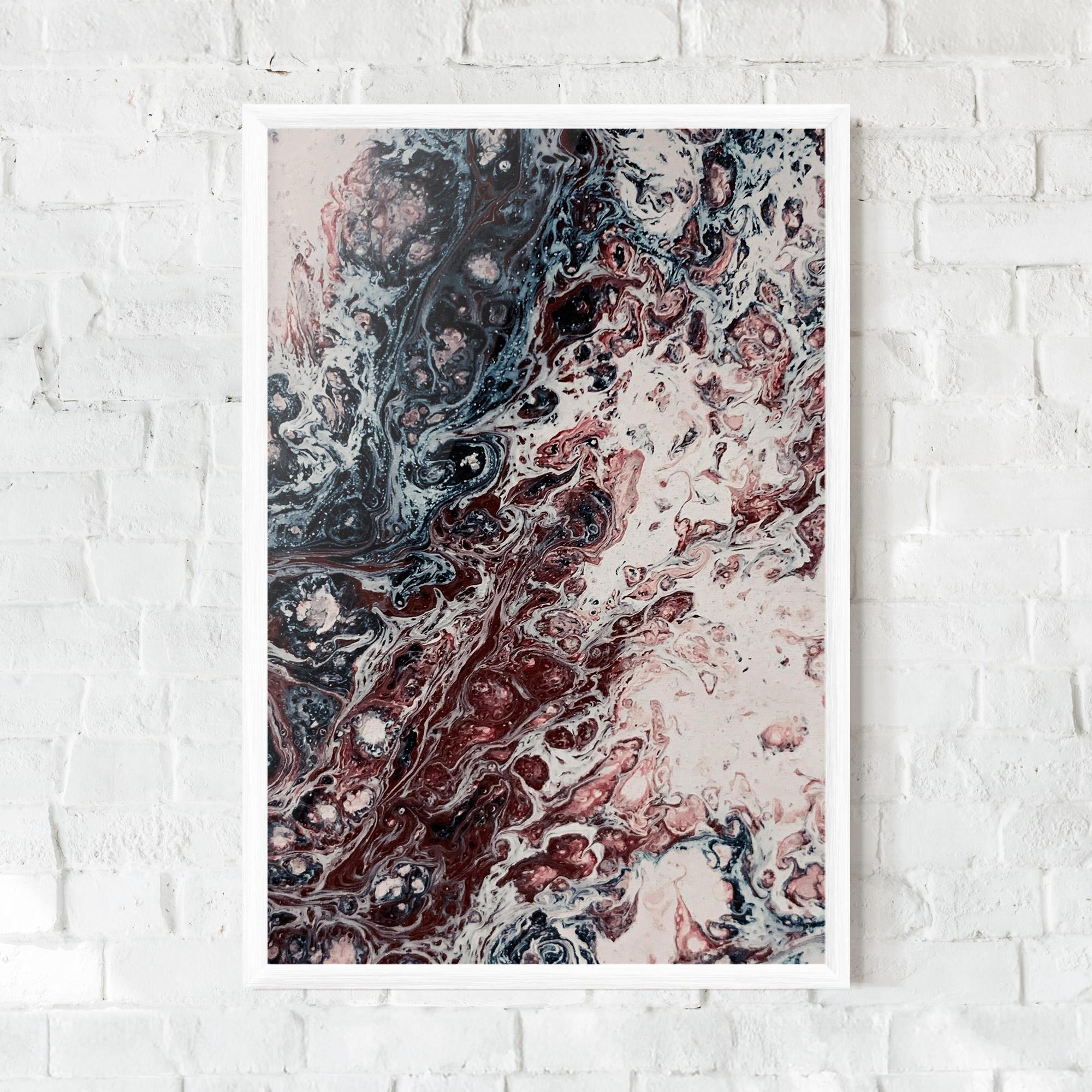 Рамкиран постер Abstract Dark Red mockup 0