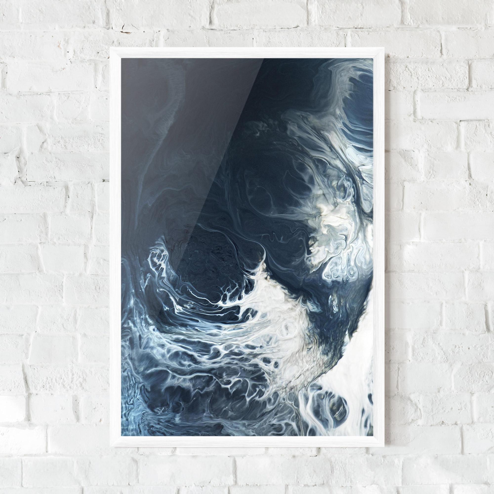 Рамкиран постер Dark Blue Wave mockup 0