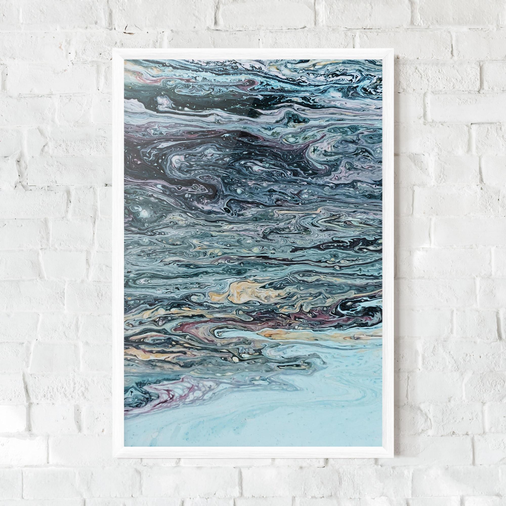 Рамкиран постер Light Blue Abstract mockup 0