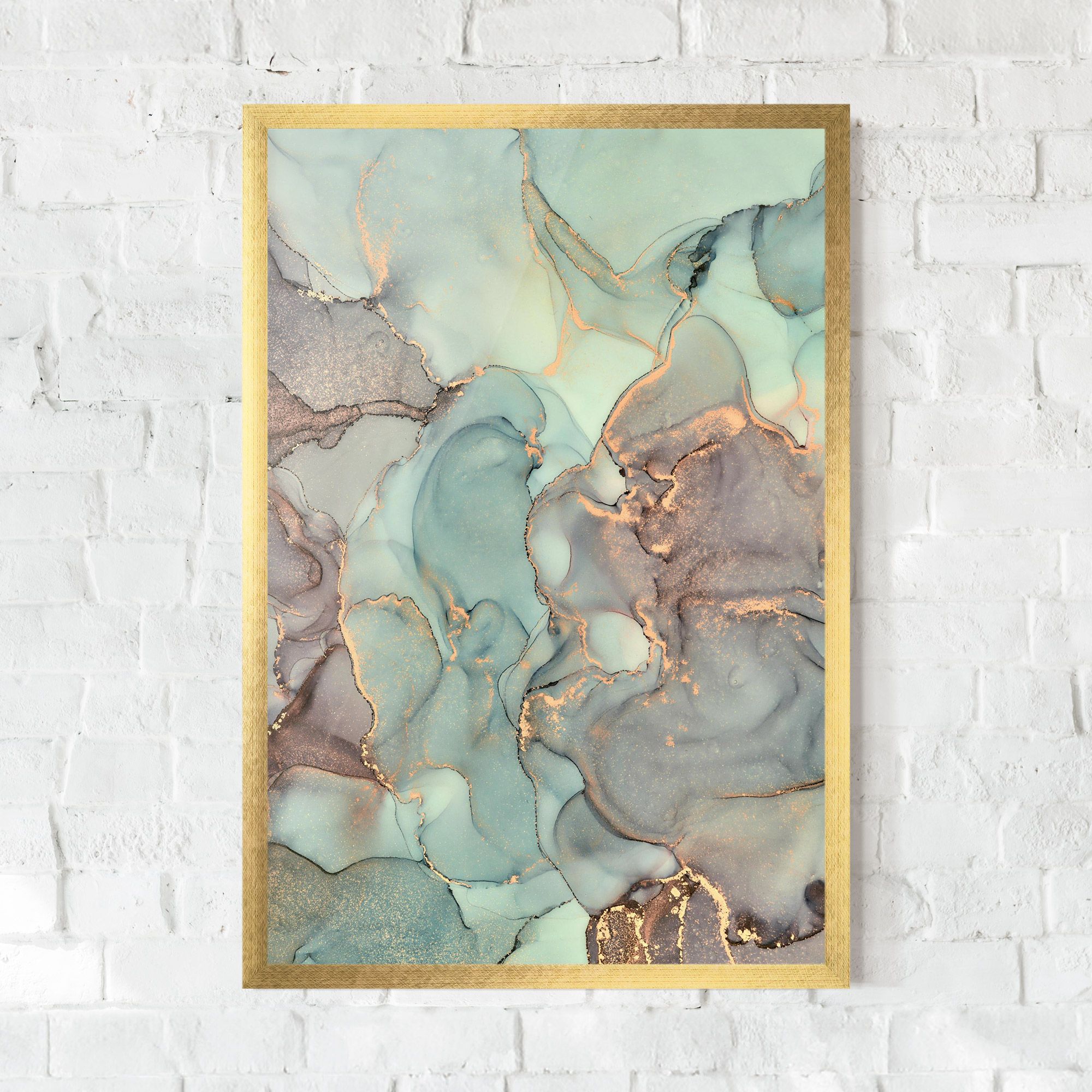 Abstract Turquoise Marble mockup 0