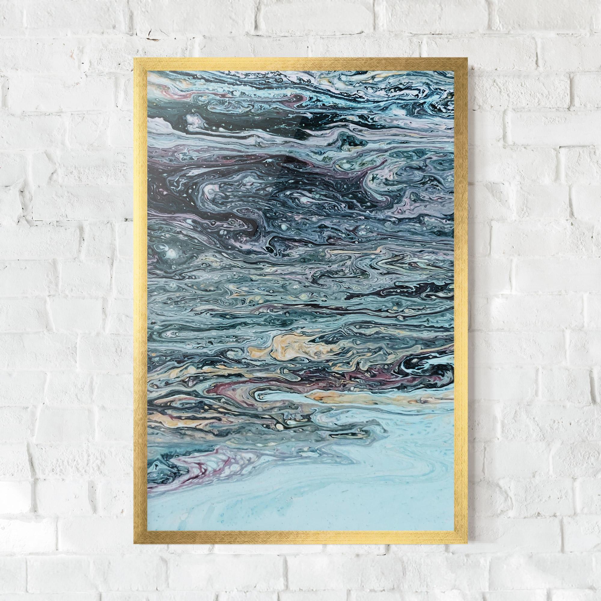 Рамкиран постер Light Blue Abstract mockup 0