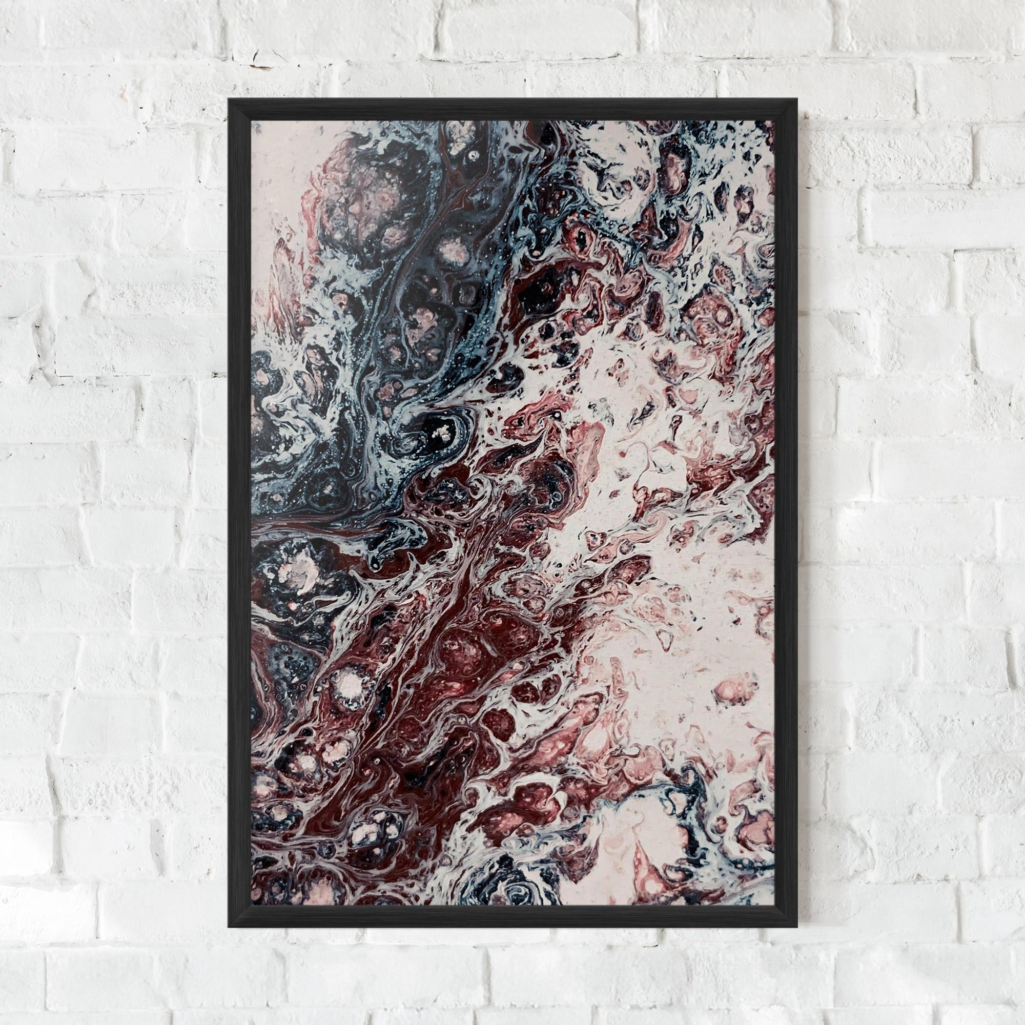 Рамкиран постер Abstract Dark Red mockup 0