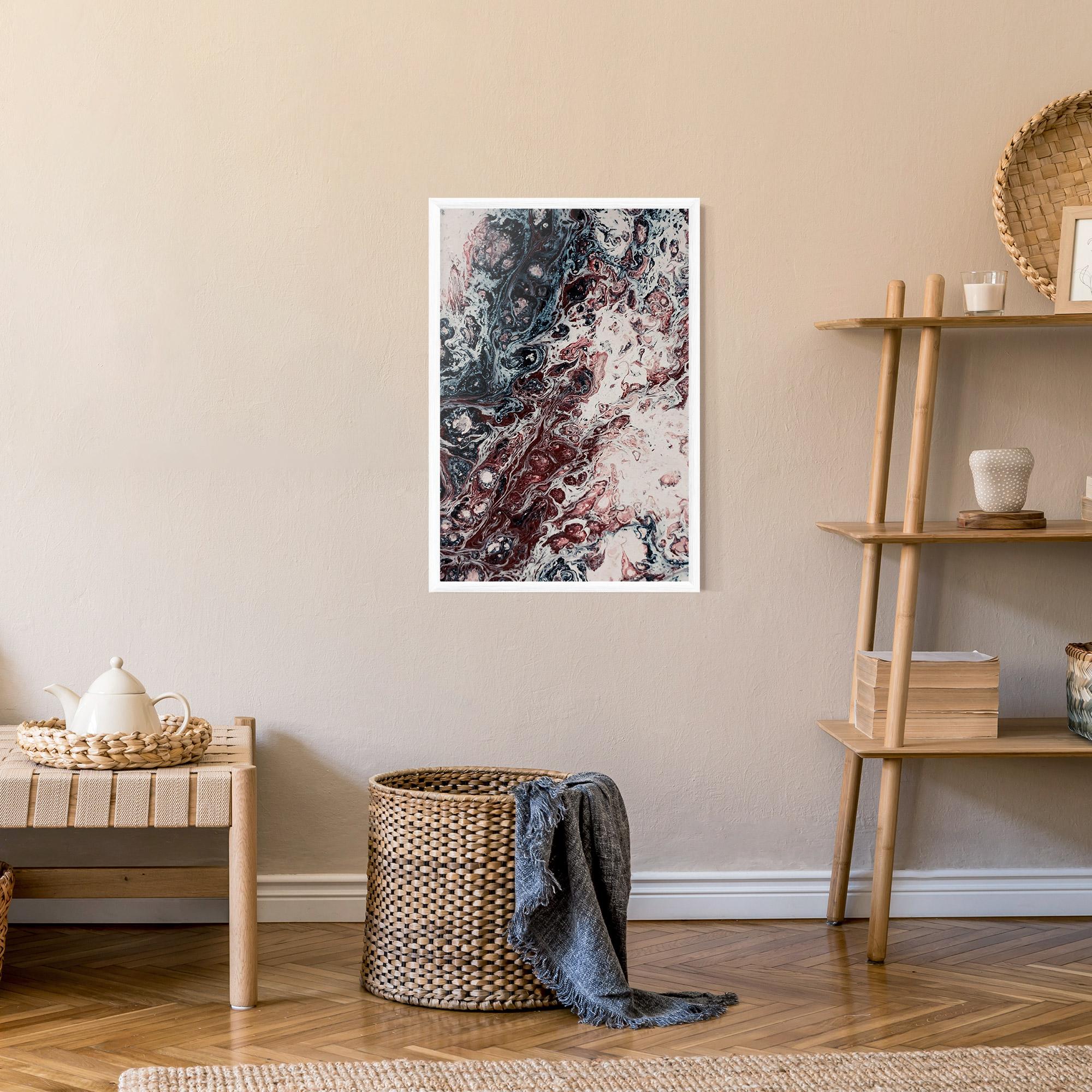 Рамкиран постер Abstract Dark Red mockup 9