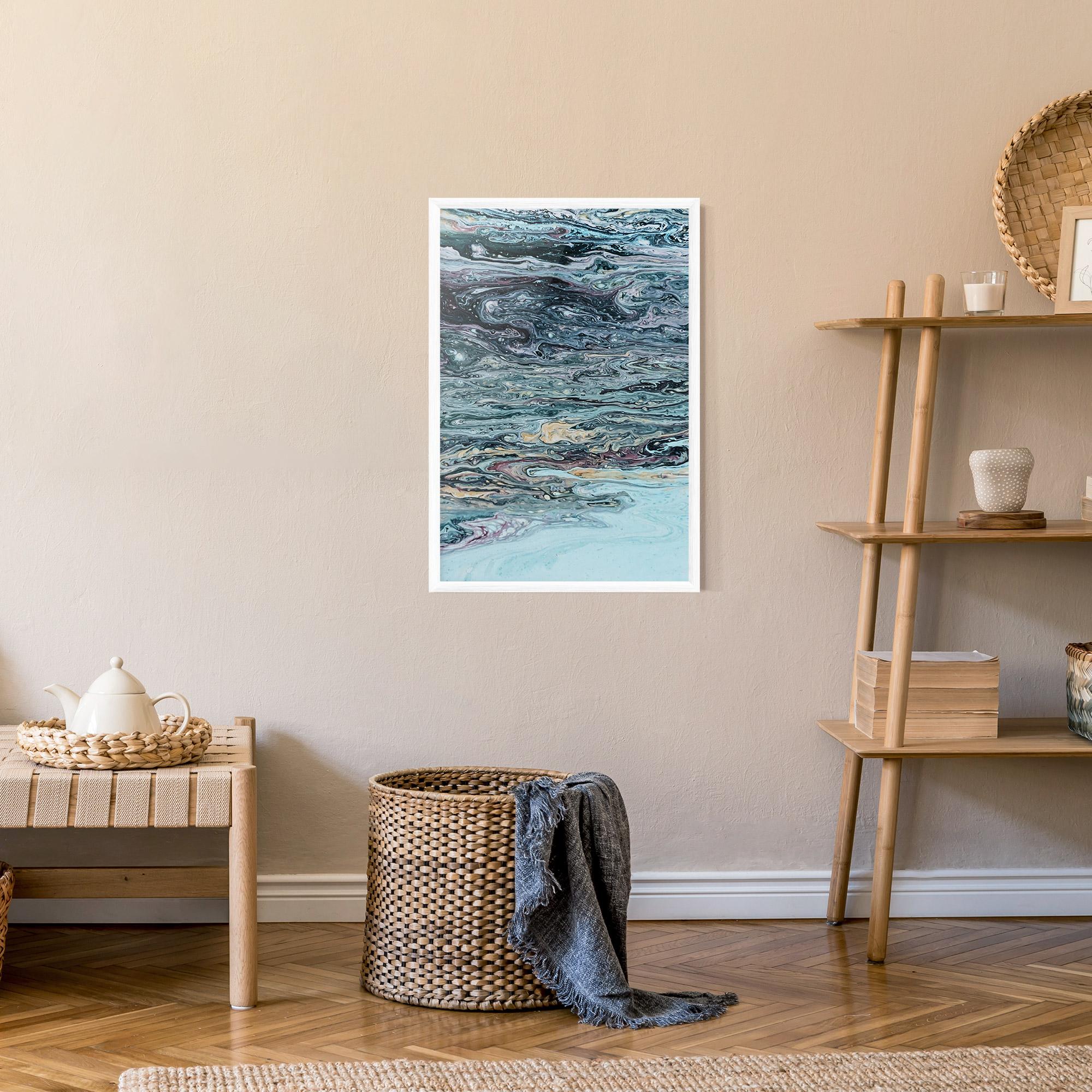 Рамкиран постер Light Blue Abstract mockup 9