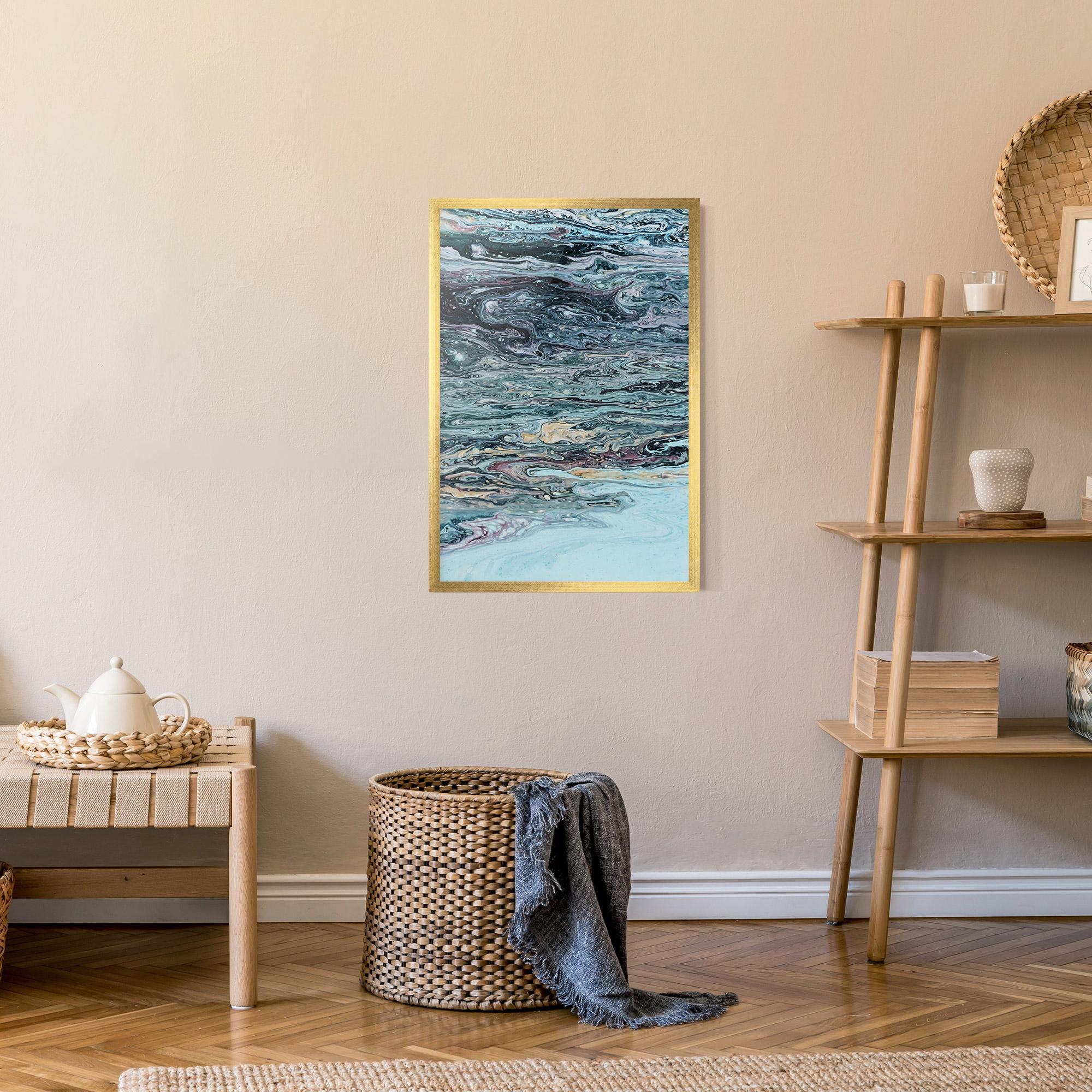 Рамкиран постер Light Blue Abstract mockup 9