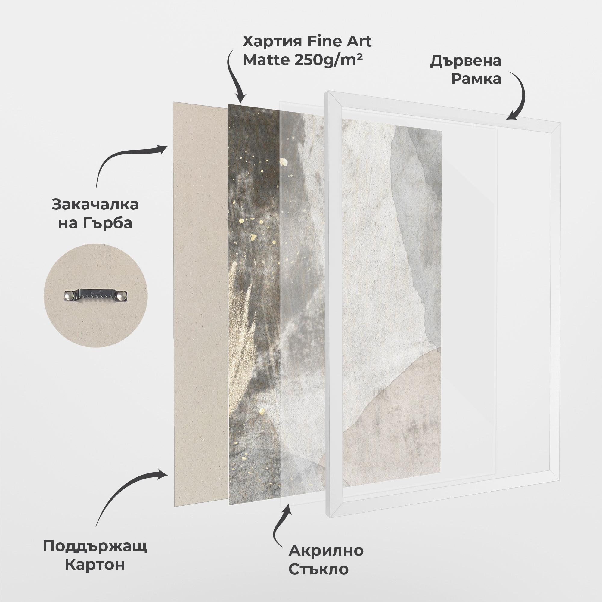 Рамкиран постер Light Cream Marble mockup 1