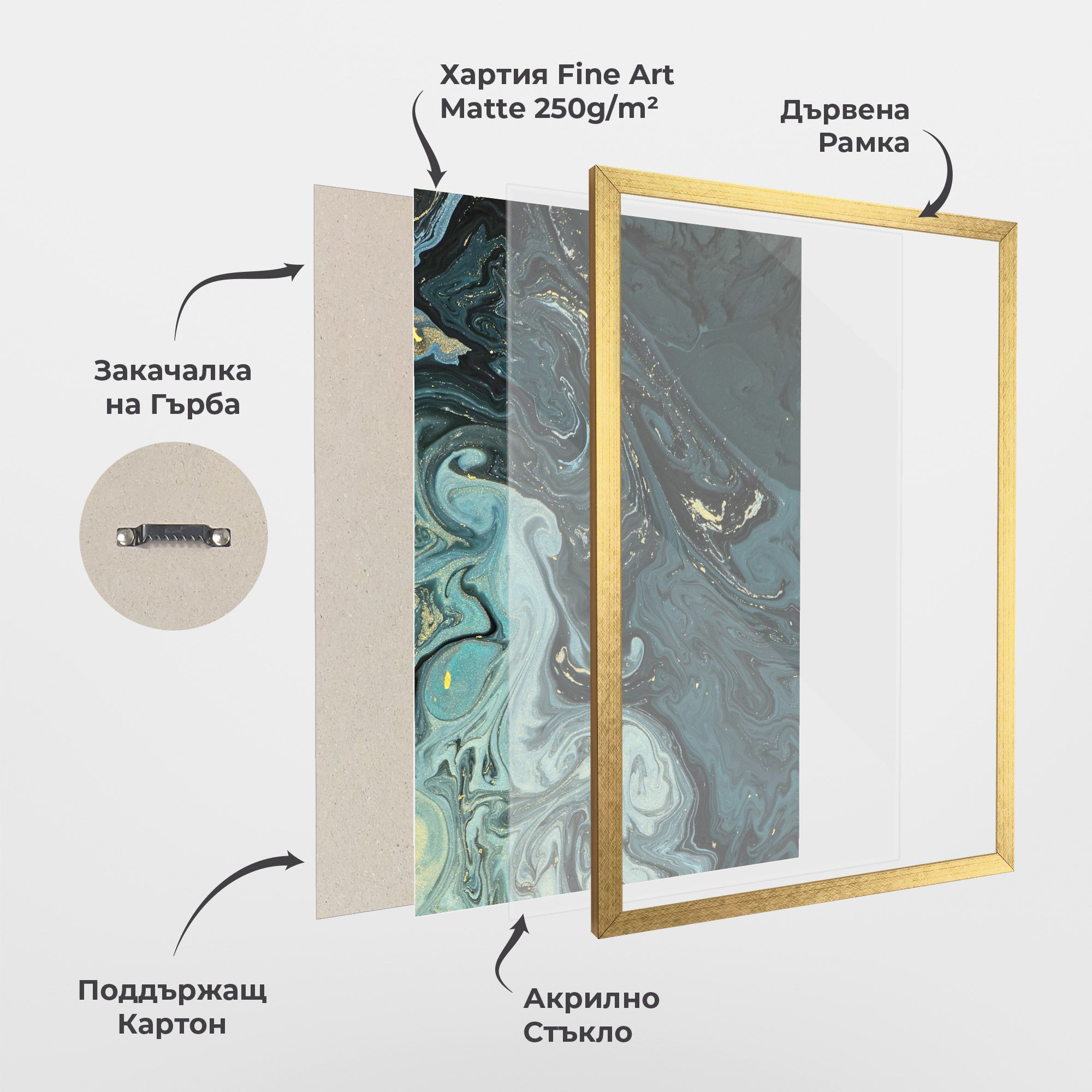 Dark Blue Golden Marble mockup 1