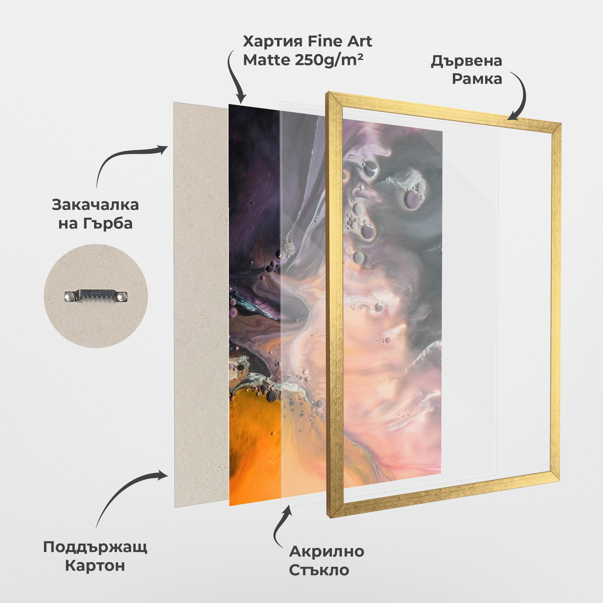 Рамкиран постер Orange Shades mockup 1