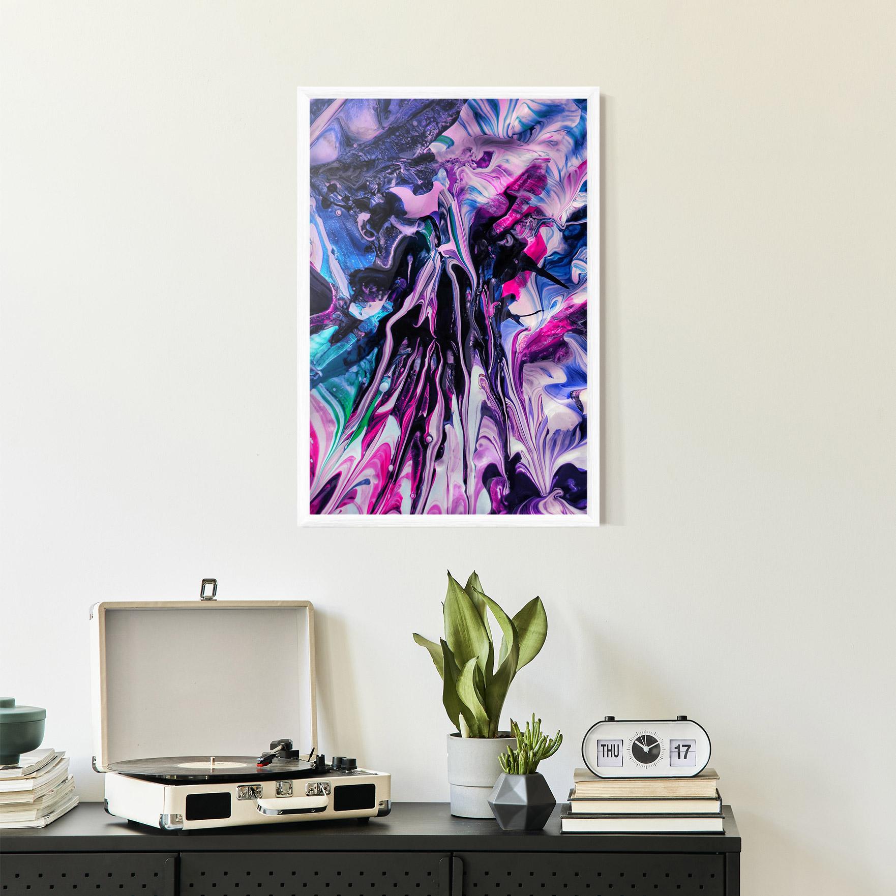 Рамкиран постер Abstract Rose Colours mockup 2