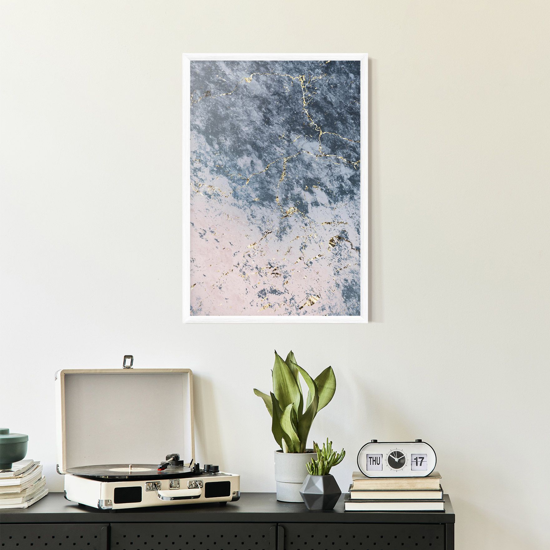 Blue Golden Lines mockup 2