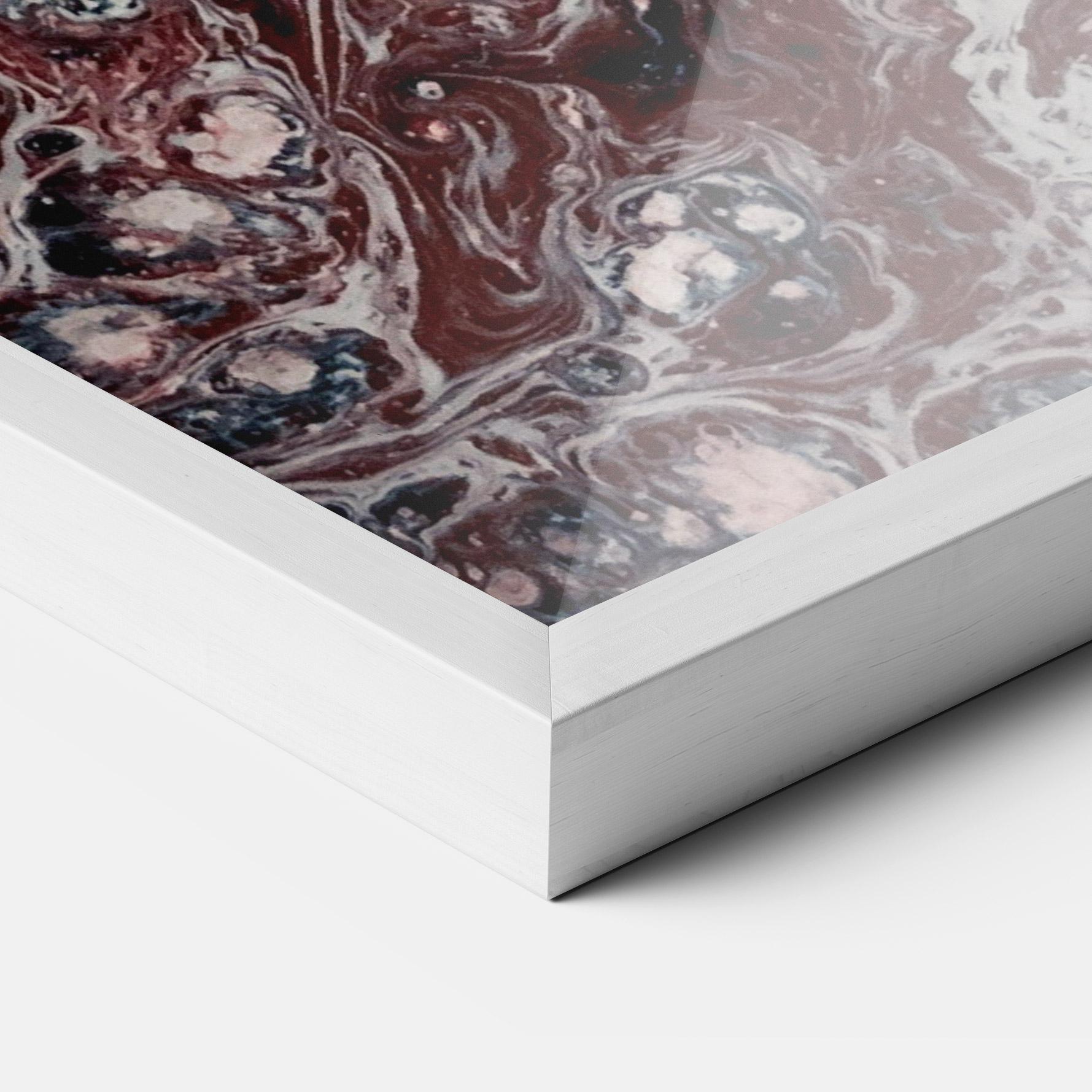 Рамкиран постер Abstract Dark Red mockup 3