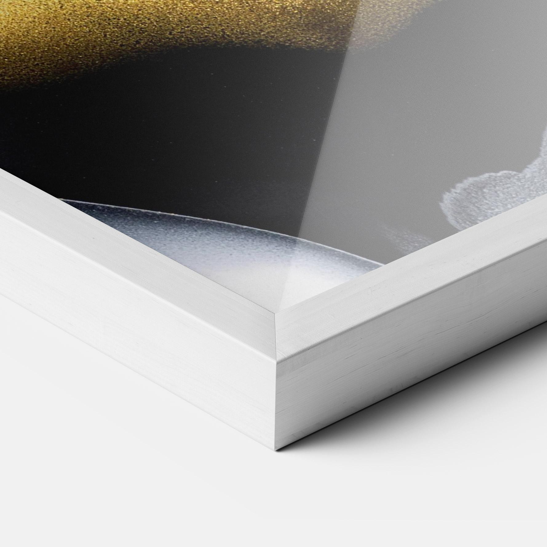 Рамкиран постер Black Golden Marble mockup 3