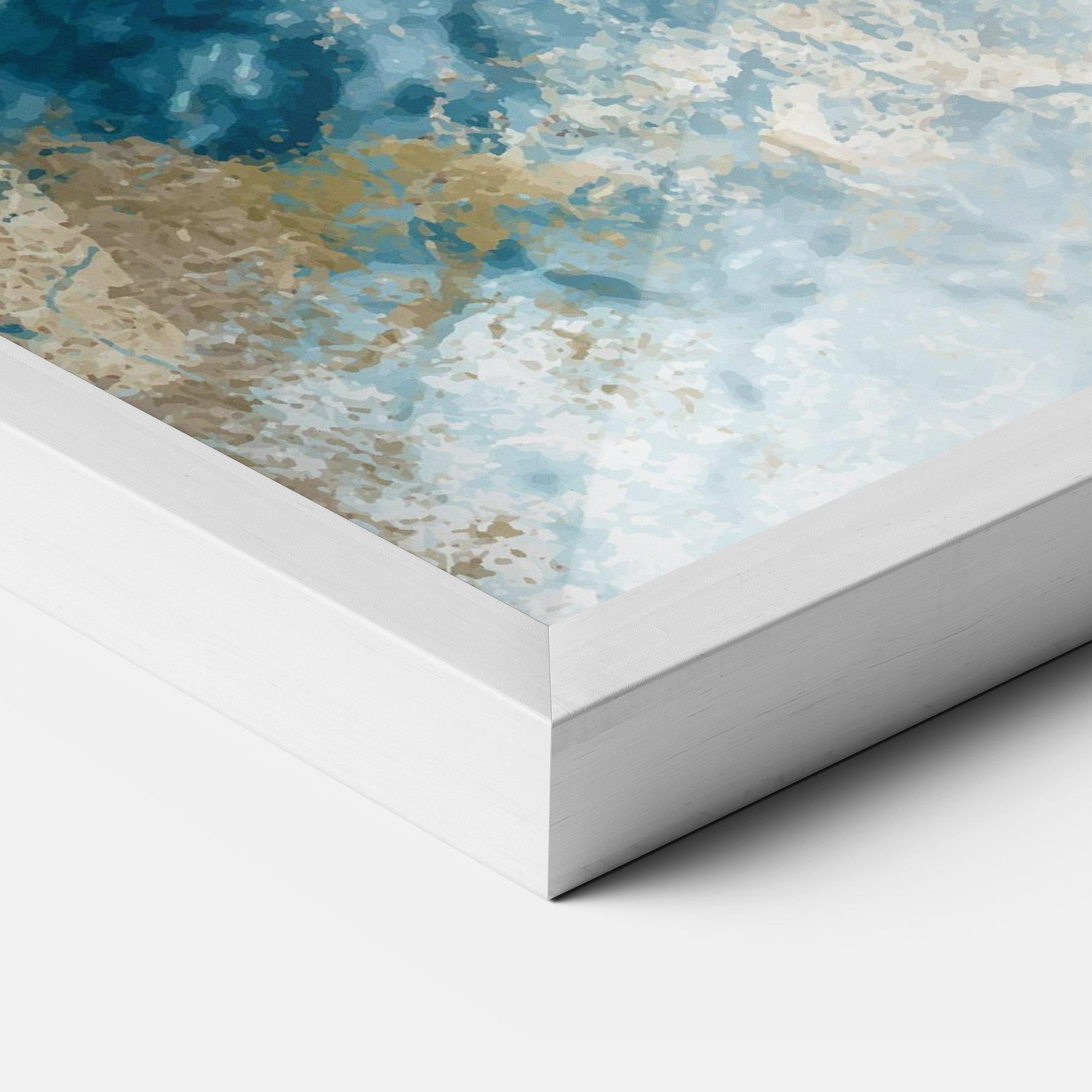 Рамкиран постер Blue Water Marble mockup 3