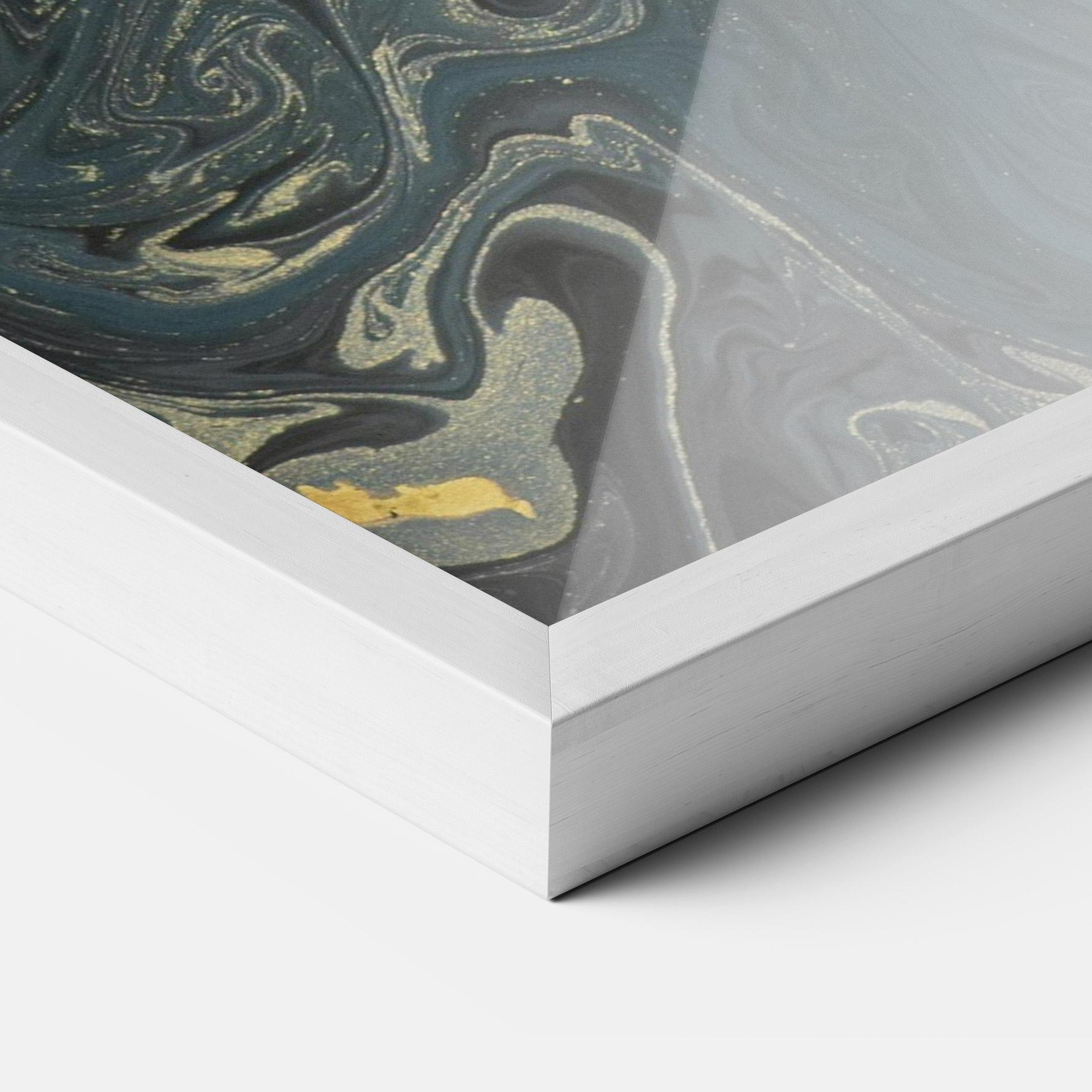 Рамкиран постер Dark Blue Marble mockup 3