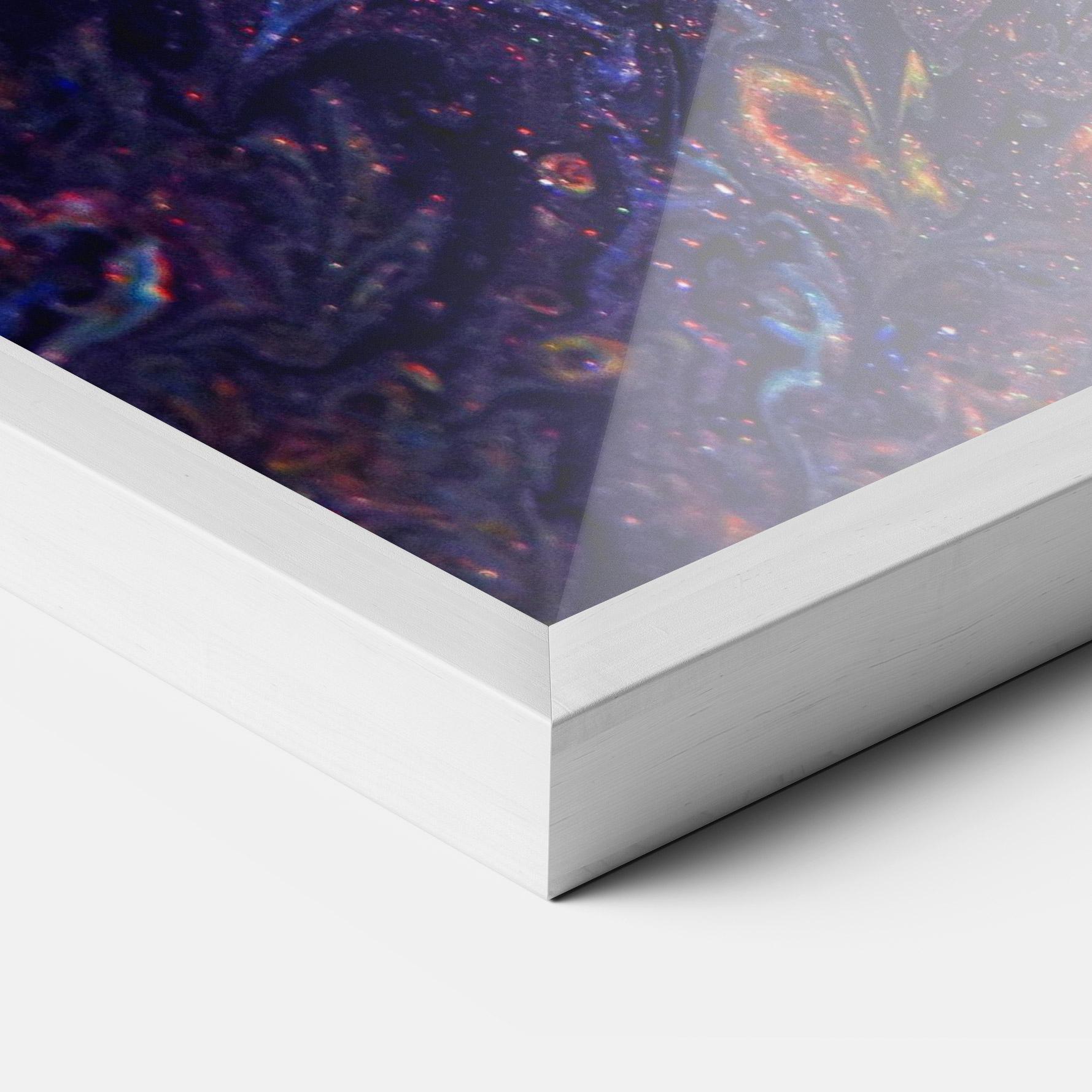 Рамкиран постер Dark Purple Texture mockup 3