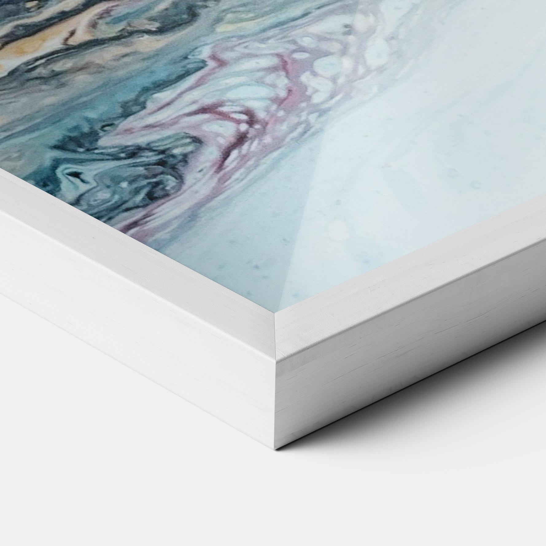 Рамкиран постер Light Blue Abstract mockup 3