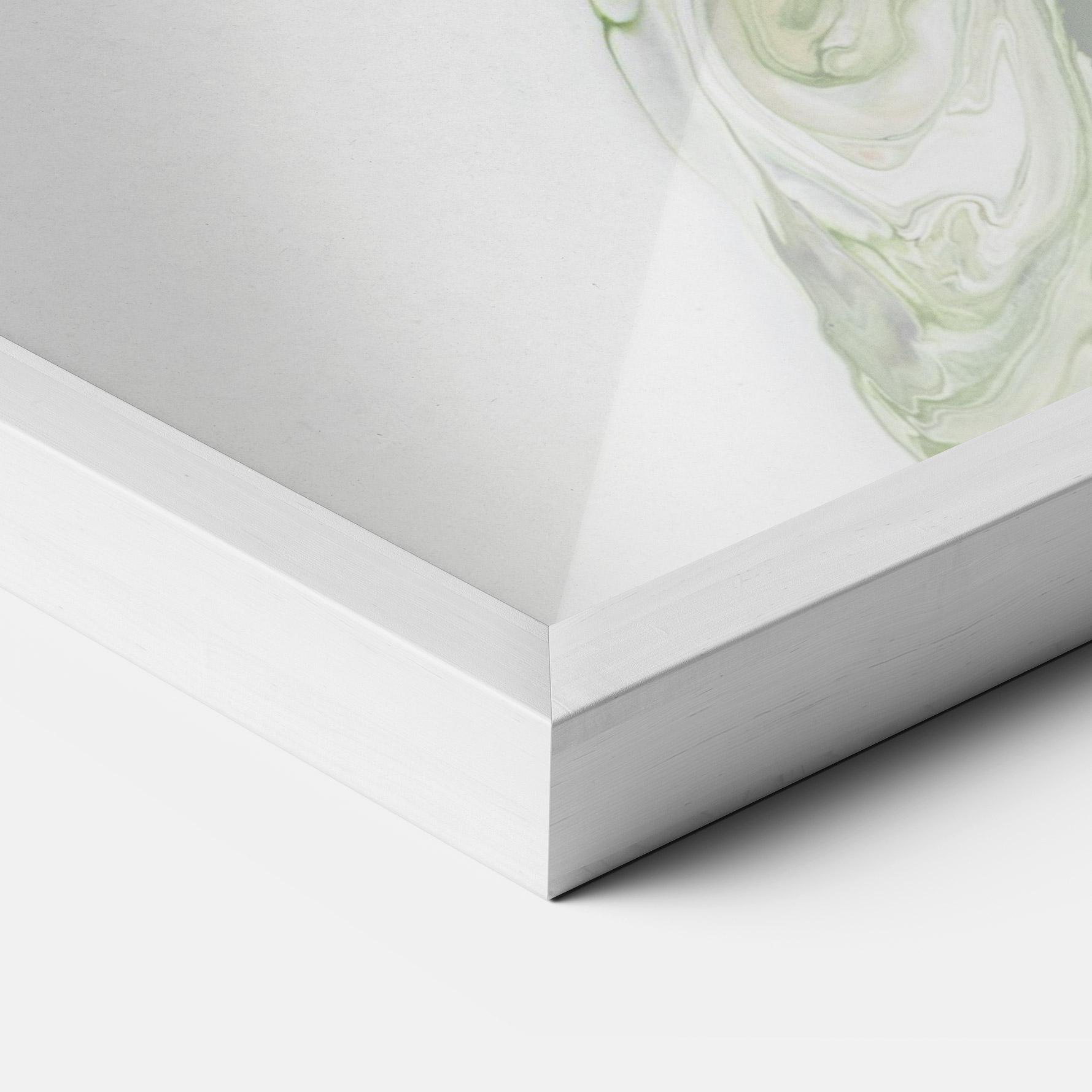 Рамкиран постер Light Green Liquid mockup 3