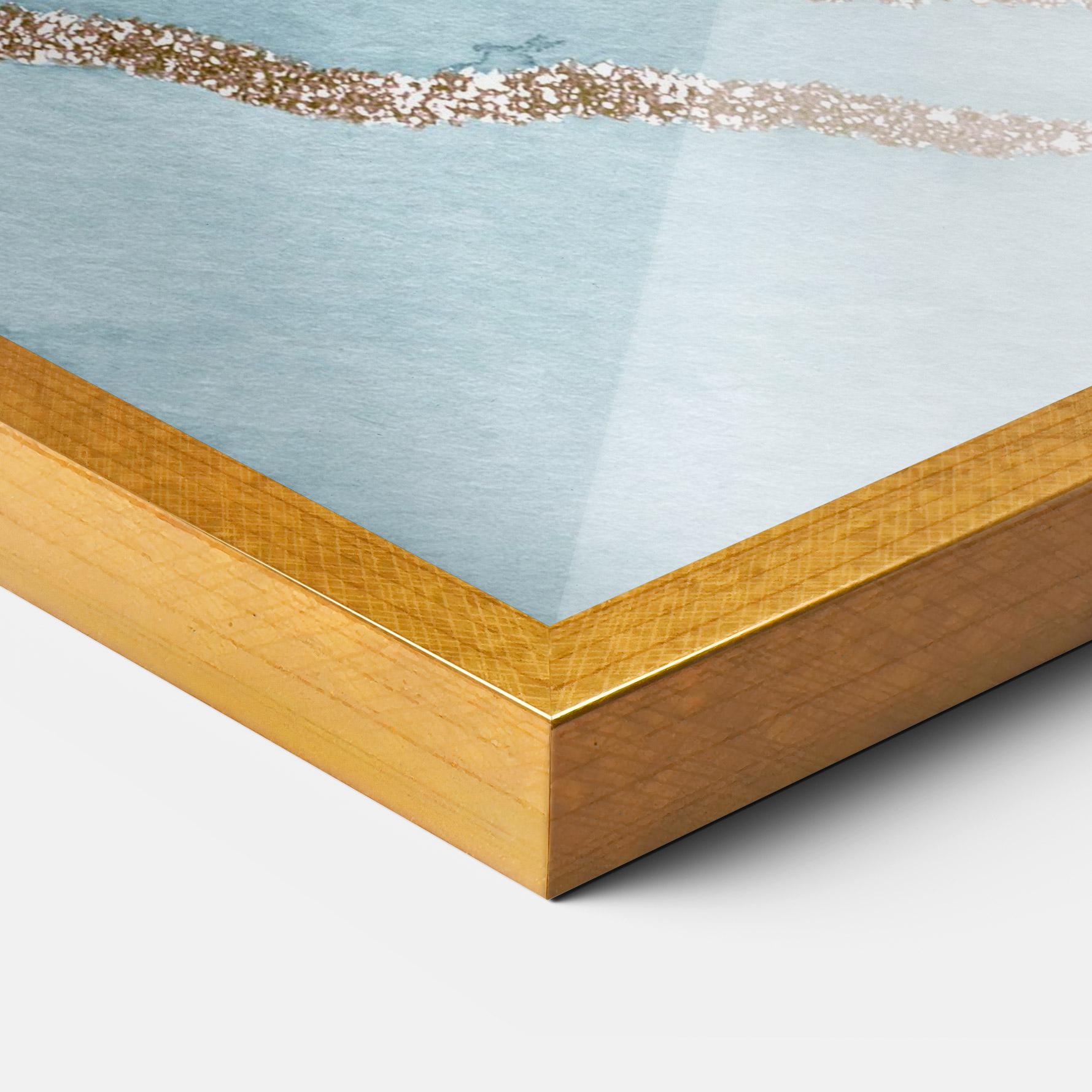 Рамкиран постер Blue Golden Glitter mockup 3