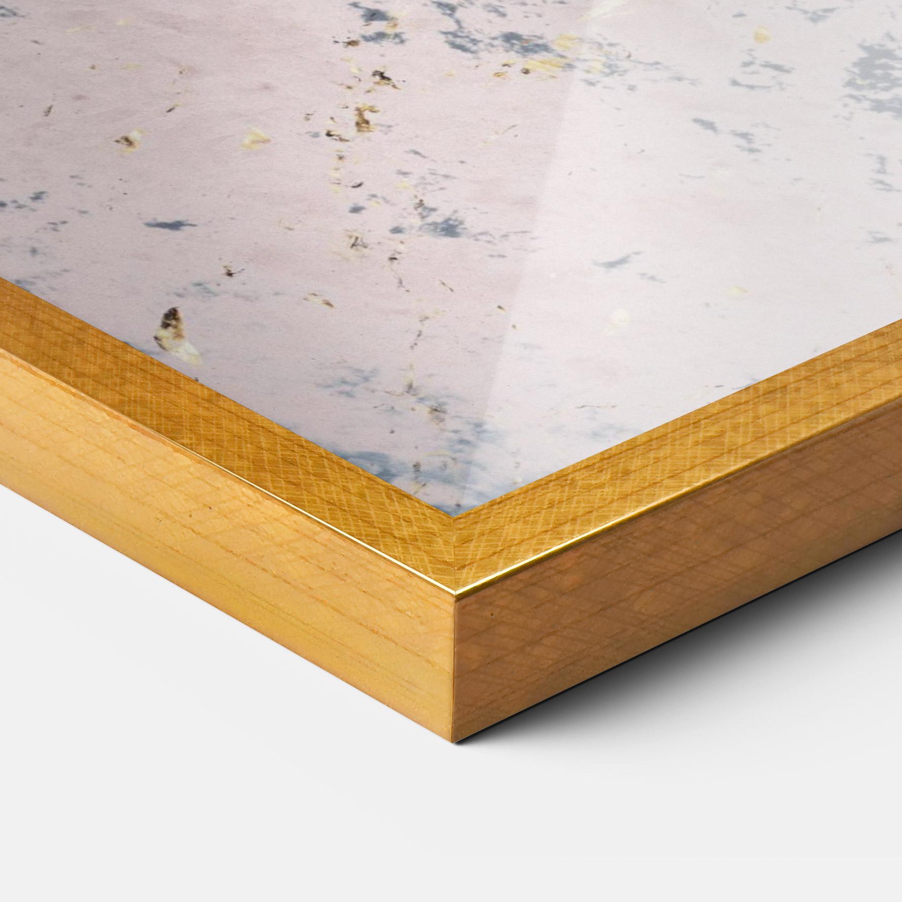 Рамкиран постер Blue Golden Lines mockup 3