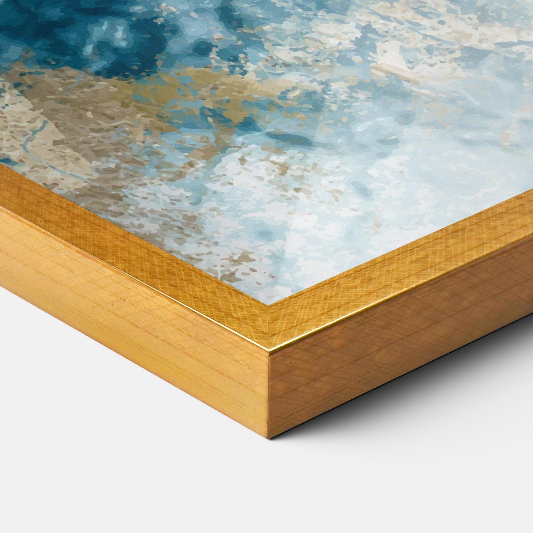 Рамкиран постер Blue Water Marble mockup 3