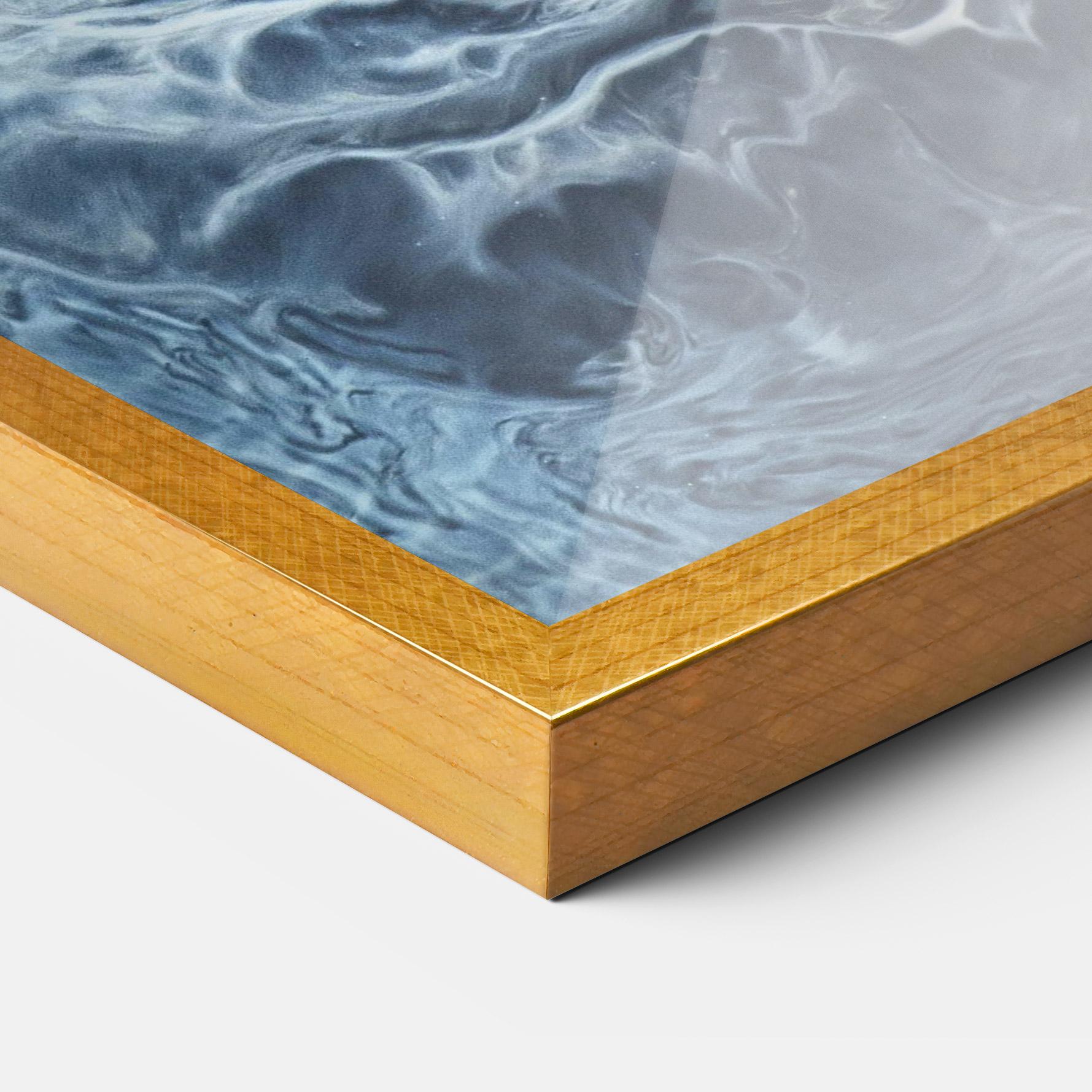 Рамкиран постер Dark Blue Wave mockup 3