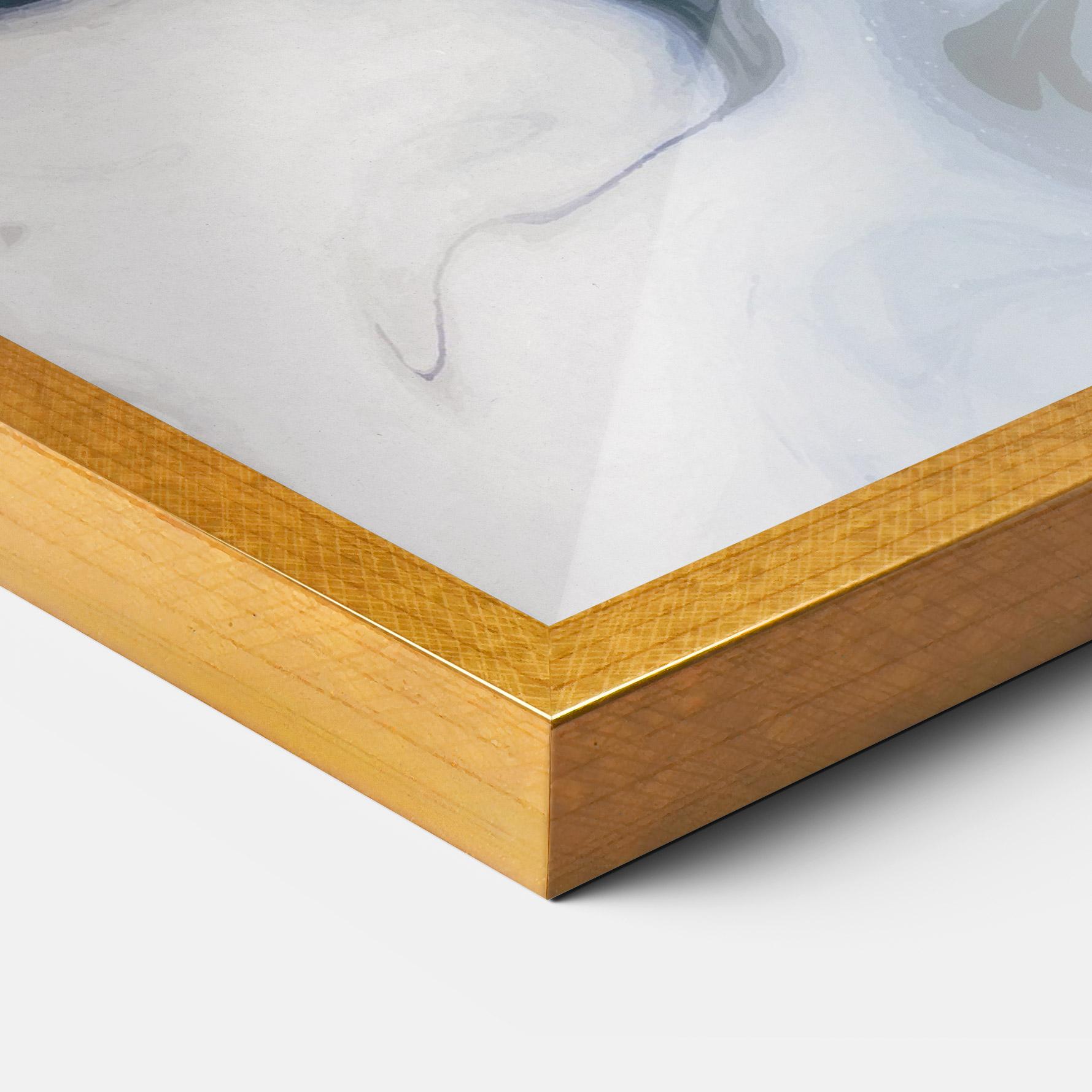 Рамкиран постер Dark Blue With White mockup 3