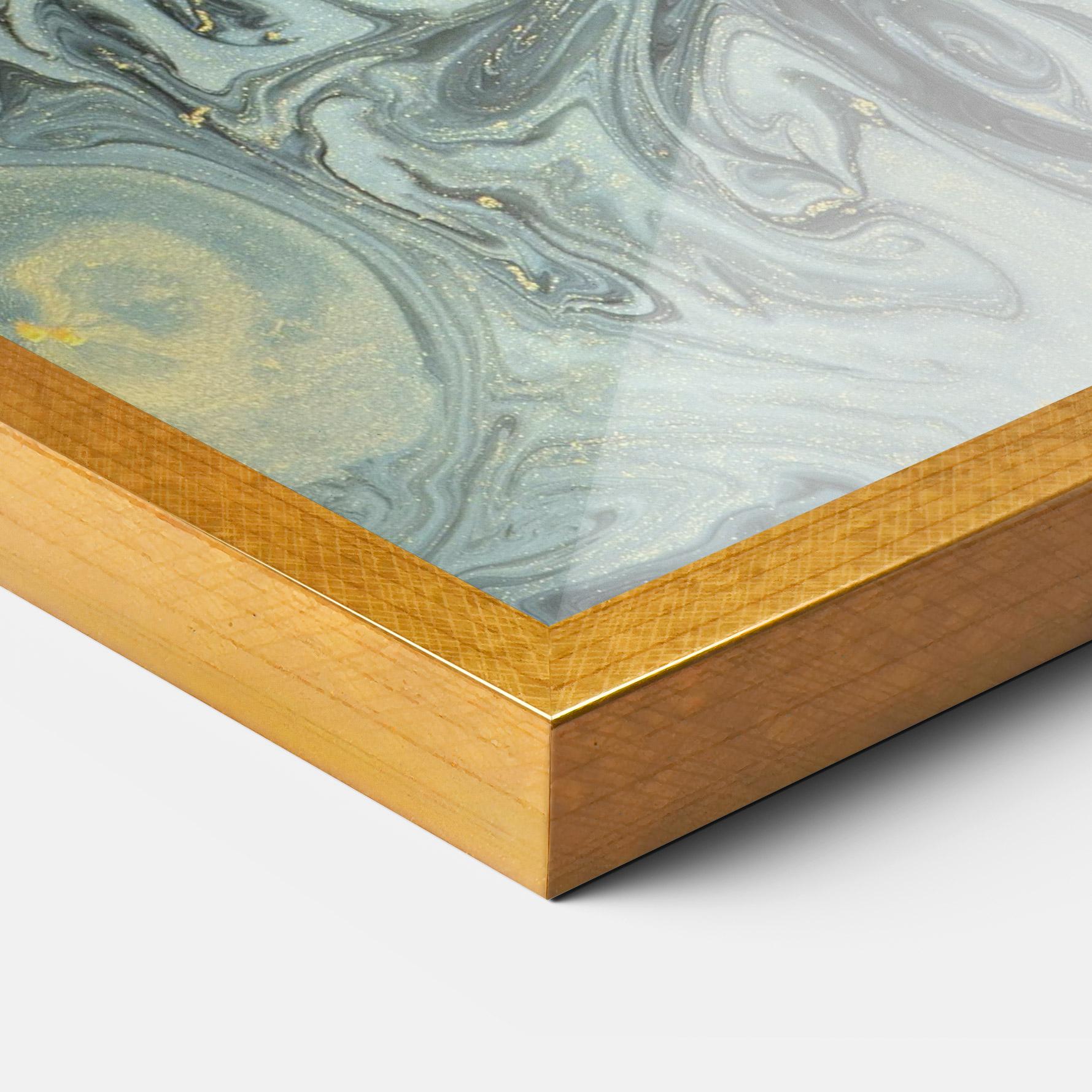 Рамкиран постер Dark Green Painting mockup 3