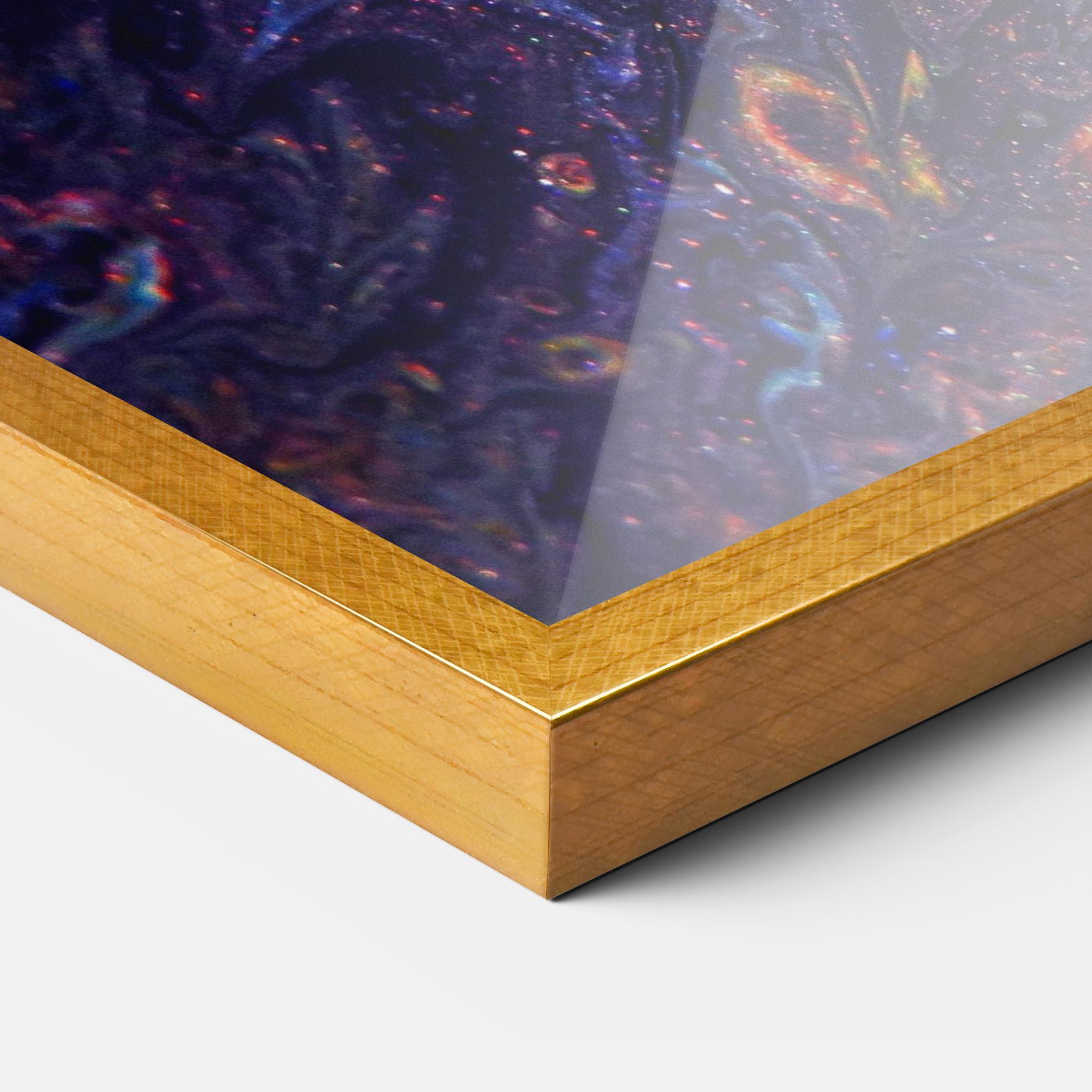 Рамкиран постер Dark Purple Texture mockup 3