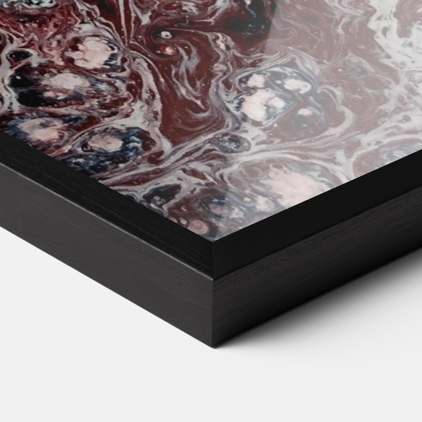 Рамкиран постер Abstract Dark Red mockup 3