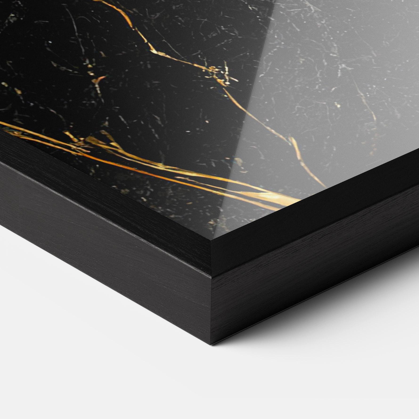 Рамкиран постер Black Square Marble mockup 3