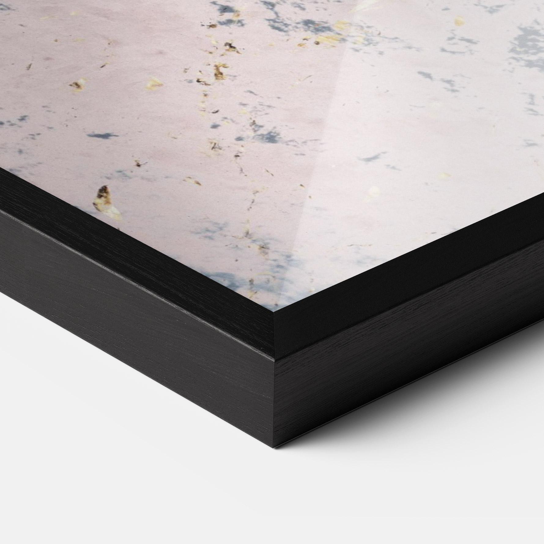 Рамкиран постер Blue Golden Lines mockup 3