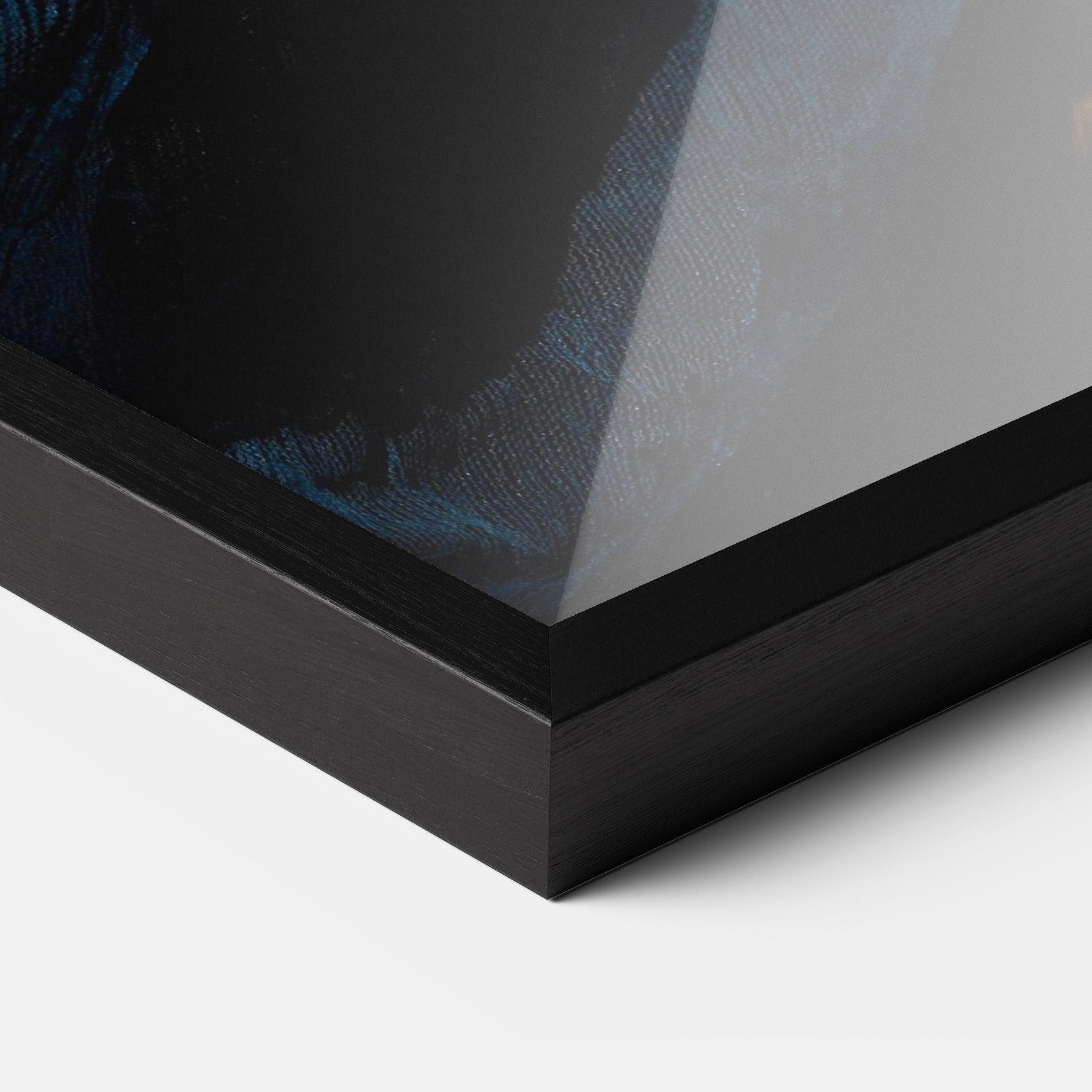 Рамкиран постер Blue Lines mockup 3